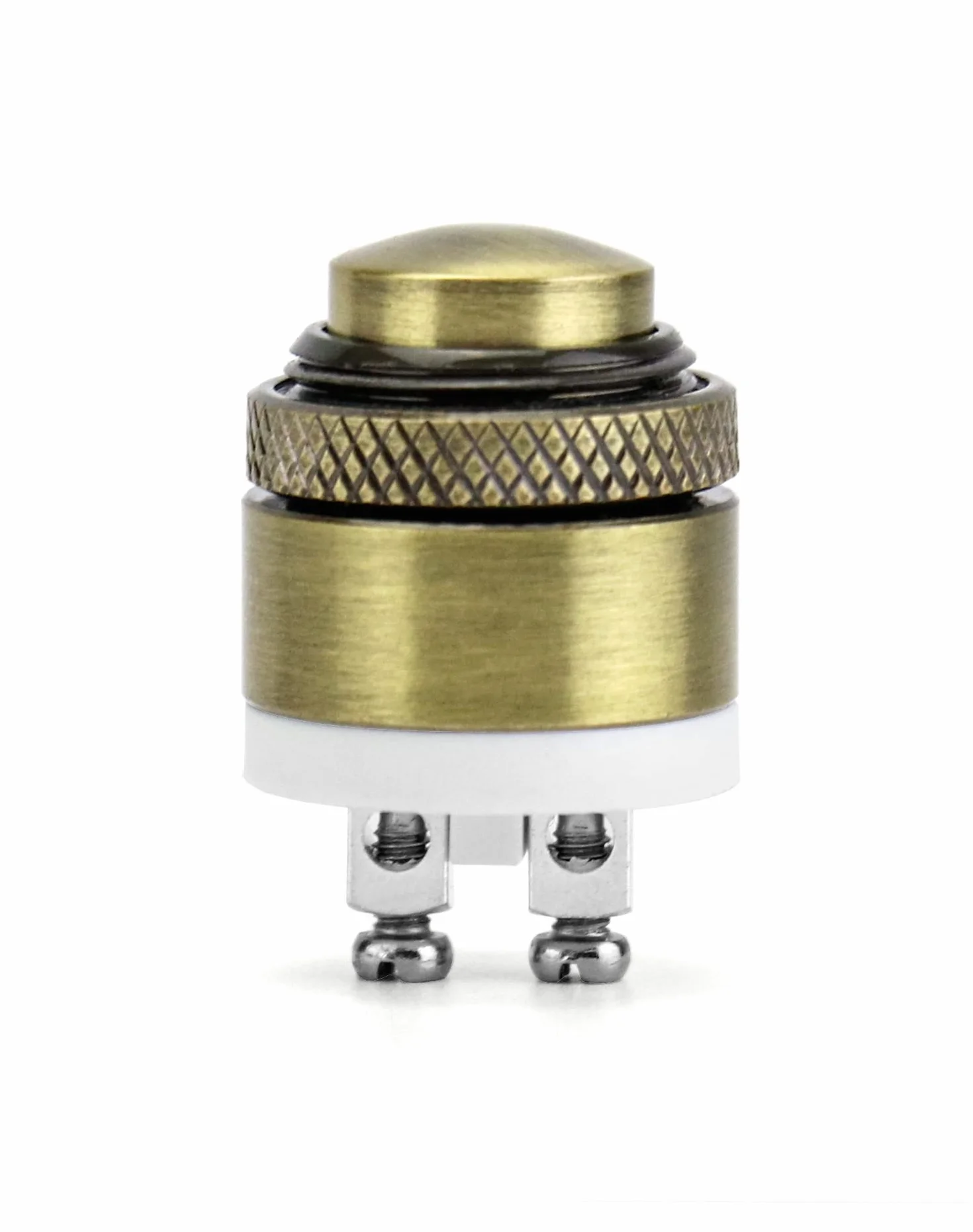 QWORK® 16MM mosiężny dzwonek do drzwi chwilowy przyciskowy przełącznik wciskany 12V 36V DC 2A 1NO wodoodporny do samochodu AGD