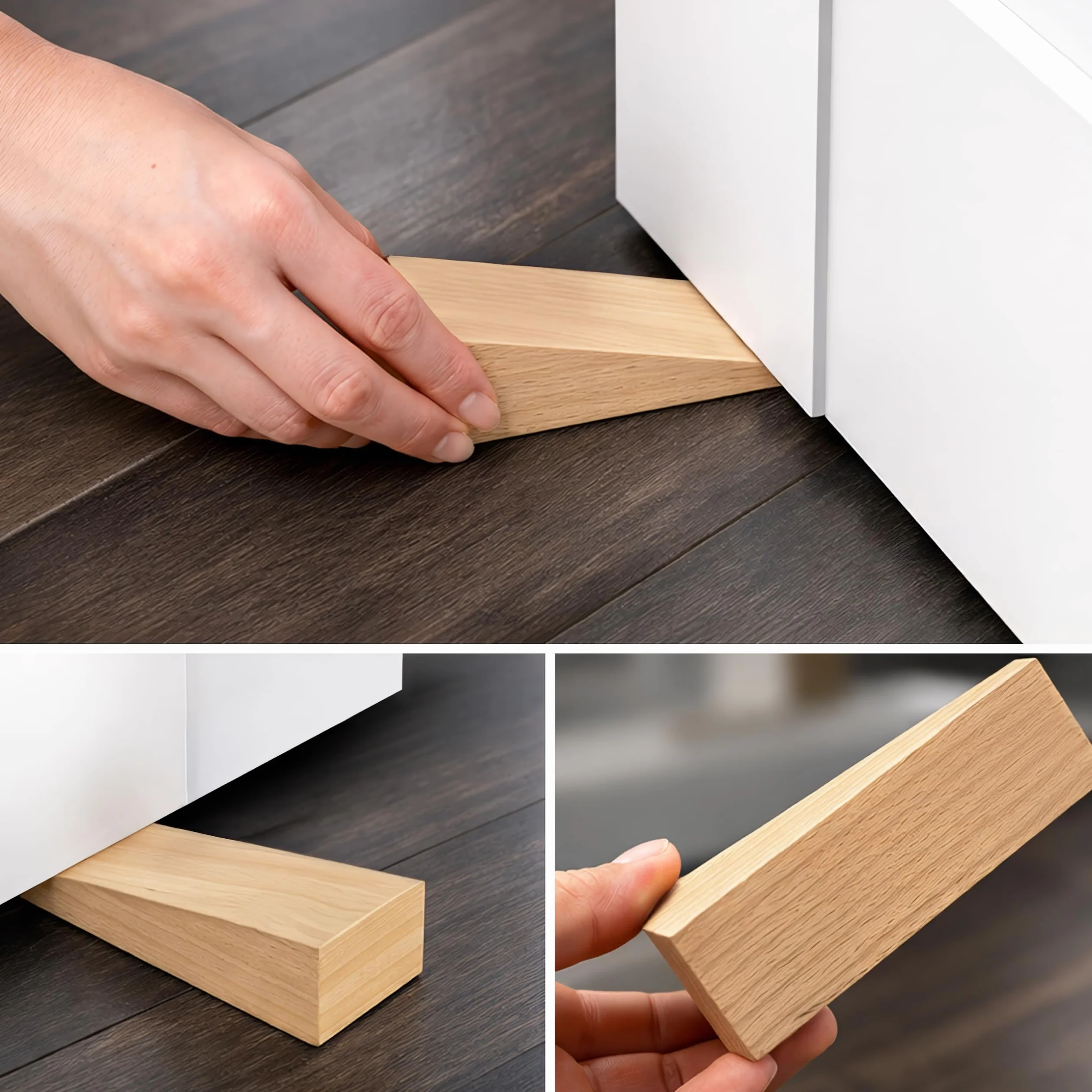 Tolux Kliny Drewniane Montażowe do Poziomowania, Klin z Drewna Bukowego, Poręczne Narzędzie w Stolarstwie, Budownictwie i Projektach DIY, Rozmiar 150x50x40 mm, 8 Szt.