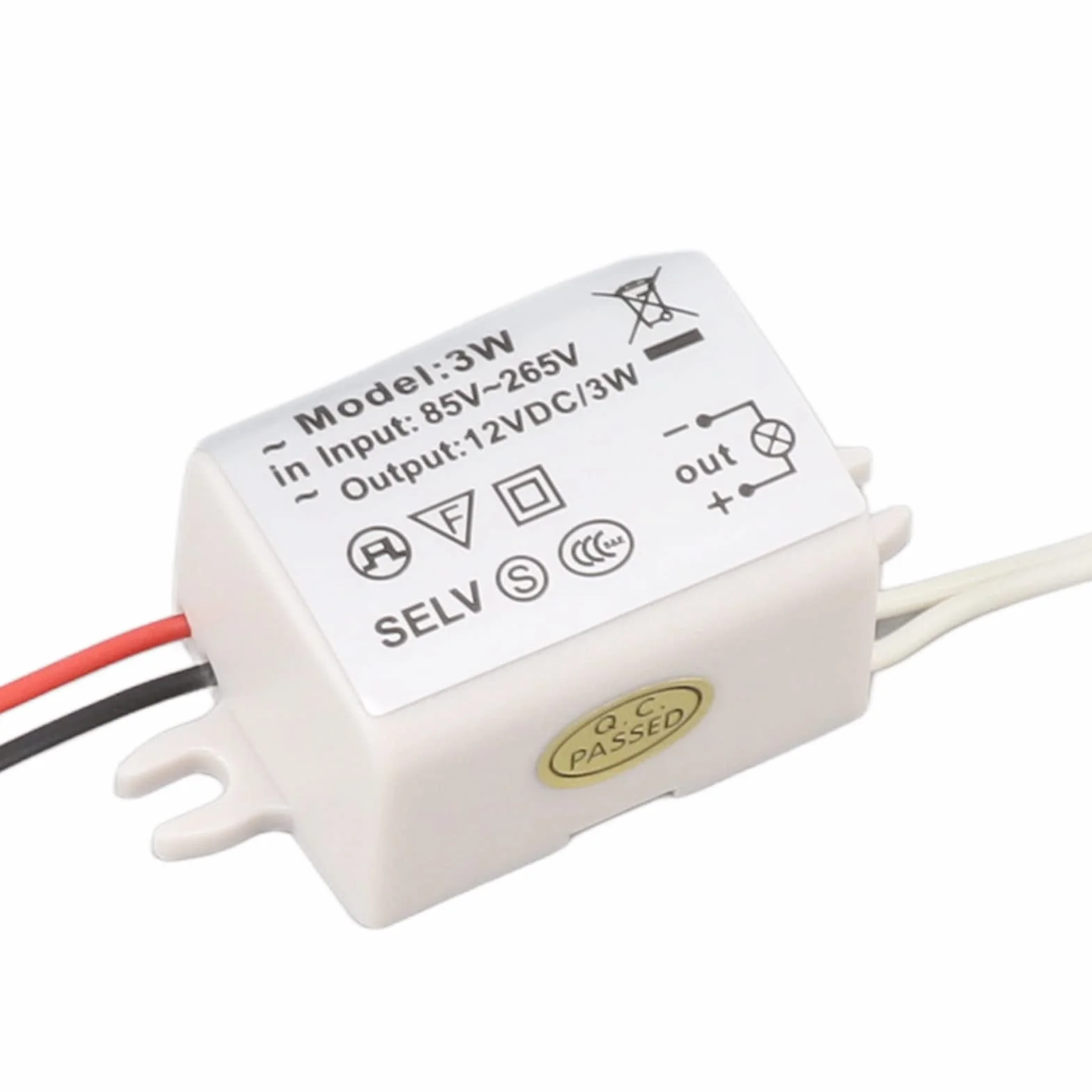 Fdit Led Drive Power Adapter lampy 12 V zasilacz Power Driver światła DC 12 V napięcie stałe adapter 3 W kompaktowy z merchandiserami