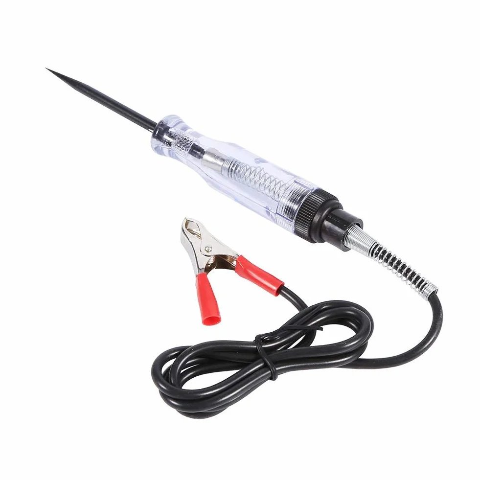 EVGATSAUTO Tester obwodu napięcia samochodu 6V 12V 24V DC długa sonda