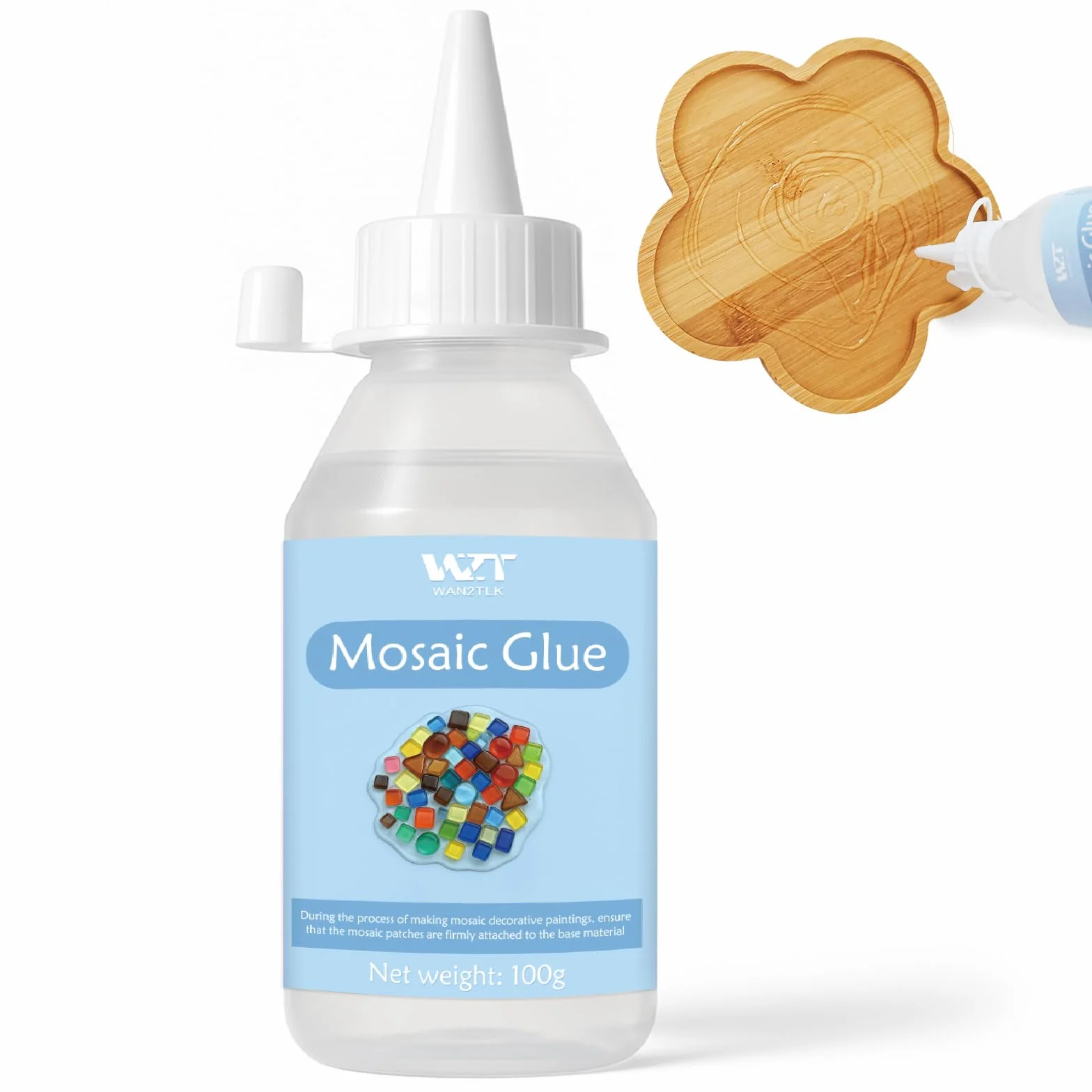 Klej mozaikowy 100 ml wodoodporny przezroczysty do płytek