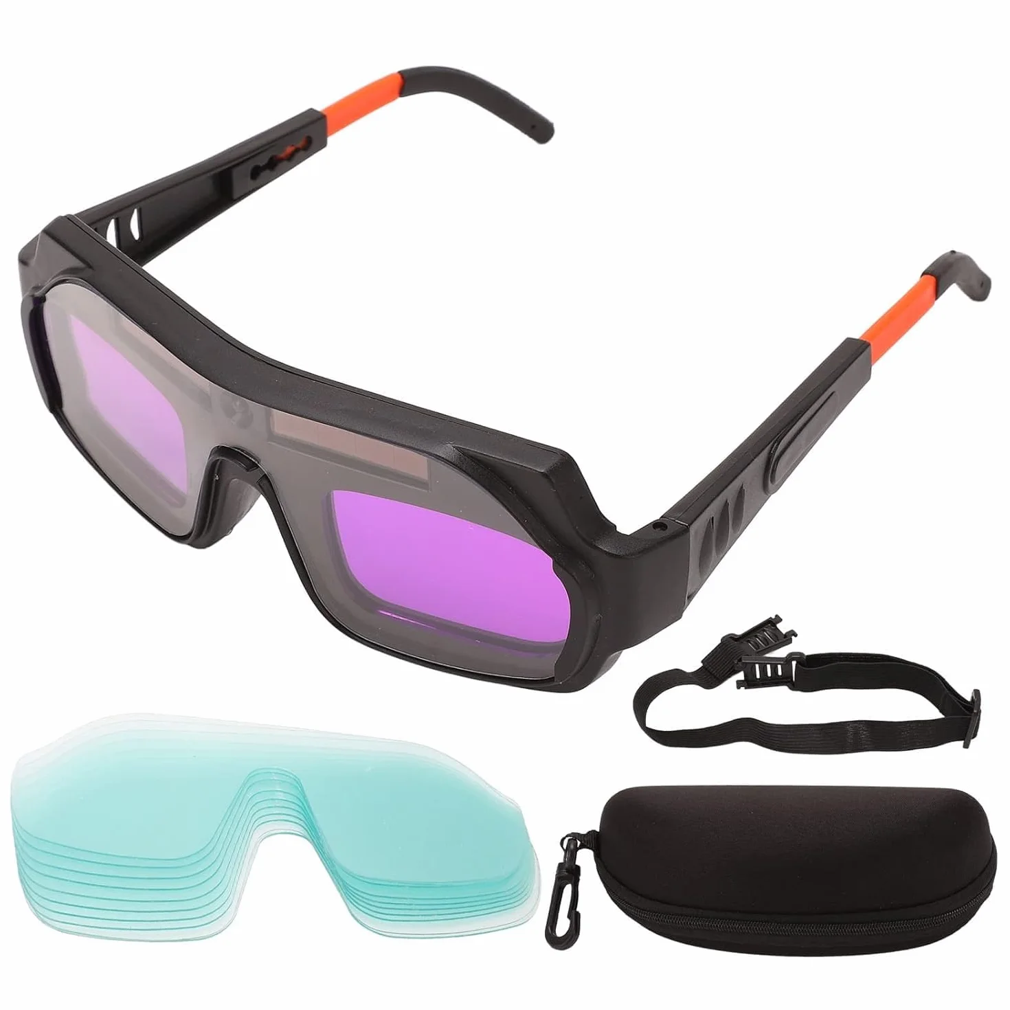 Samościemniające się gogle spawalnicze Solar Eye Protective Block Slag PC Okulary do spawacza Filtr lutowniczy Szkodliwe światło
