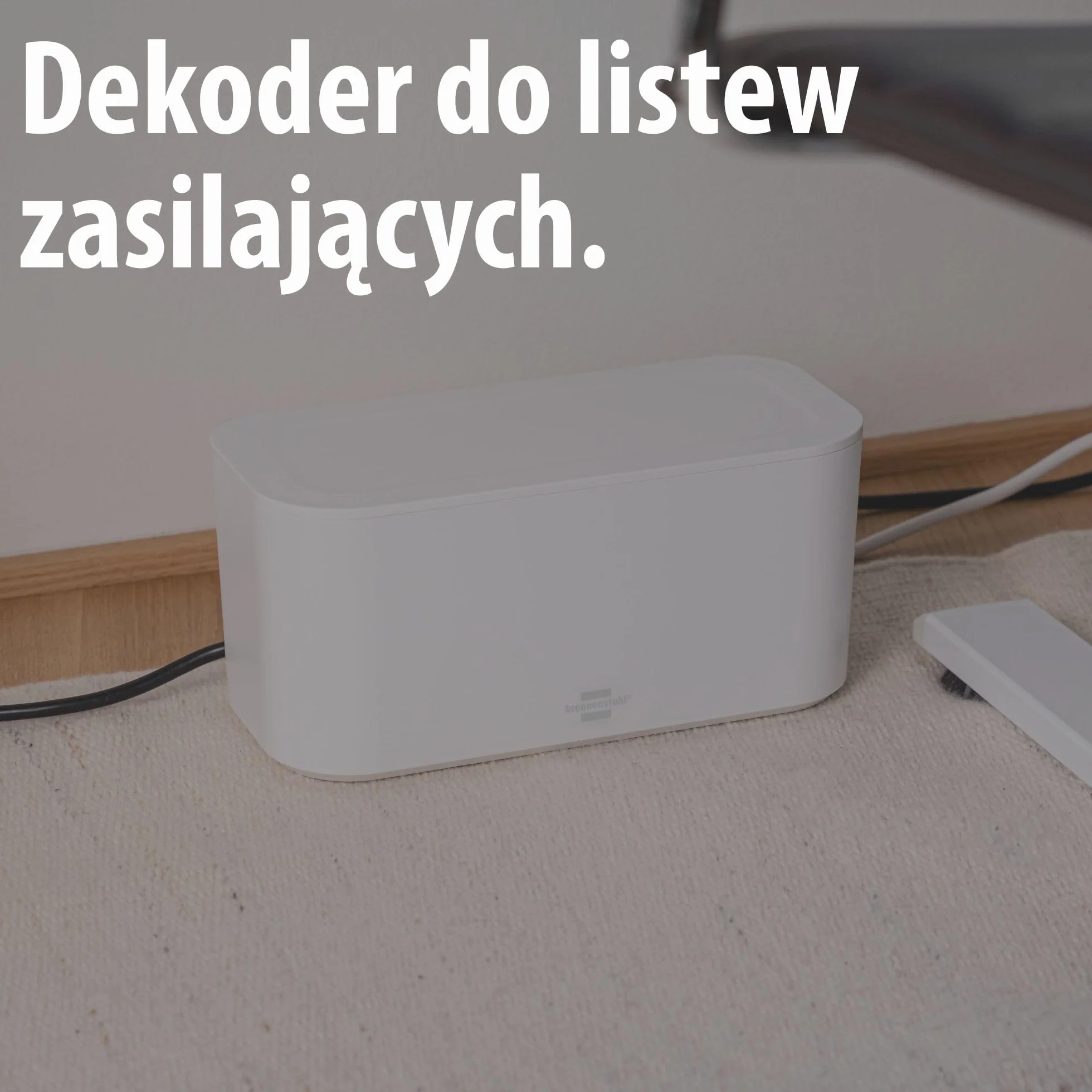 Brennenstuhl puszka kablowa do listwa zasilająca (z wysoce odpornego na uszkodzenia specjalnego tworzywa ABS, wymiary wewnętrzne: 296x129x134 mm, idealna do domu, biura i recepcji) biały