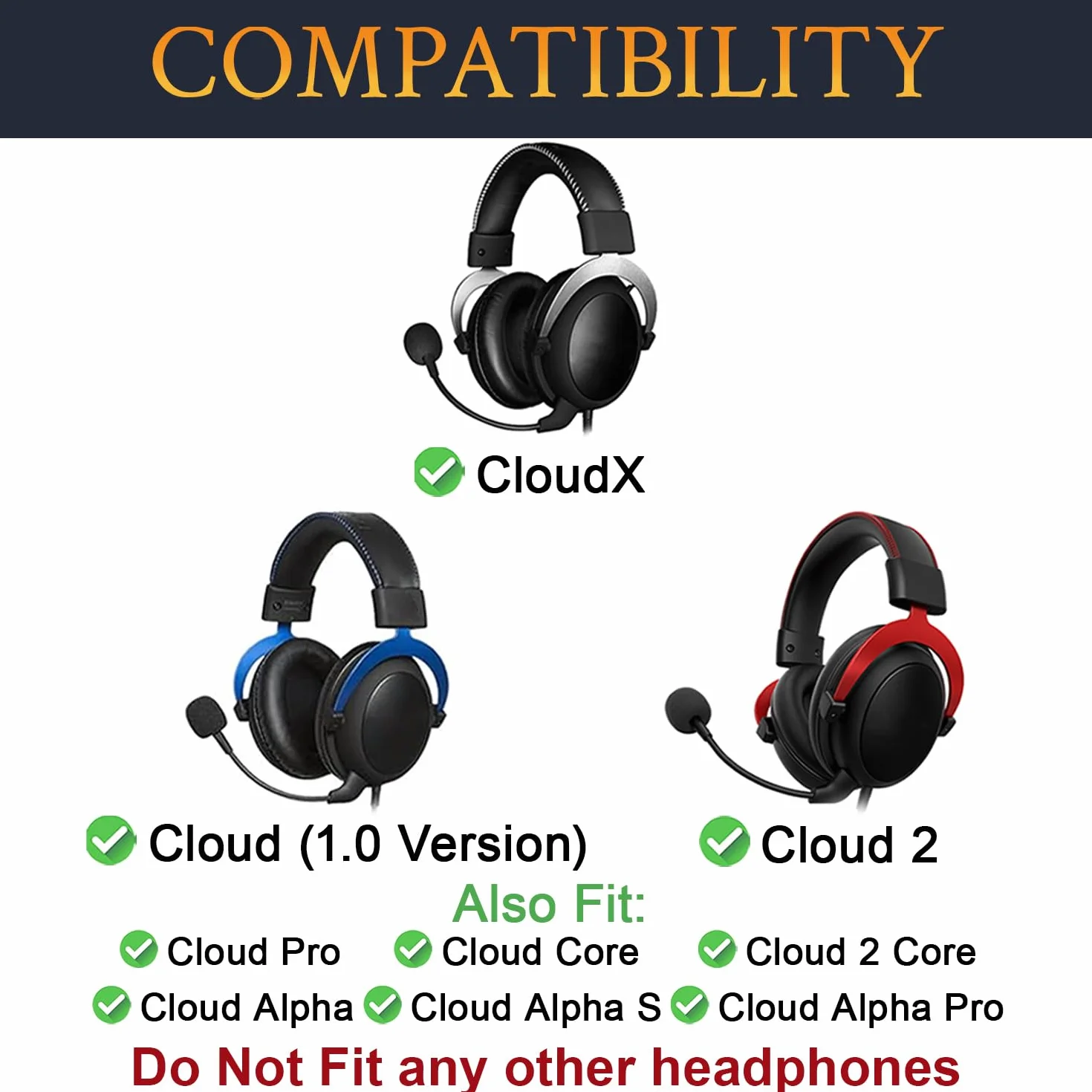 SOULWIT Ulepszone suwaki bocznej osłony pałąka do HyperX Cloud 1/2/Pro/Core/2 Core/Alpha/Alpha S/Alpha Pro/CloudX zestawów słuchawkowych, prostokątne zaślepki, zestaw naprawczy akcesoria