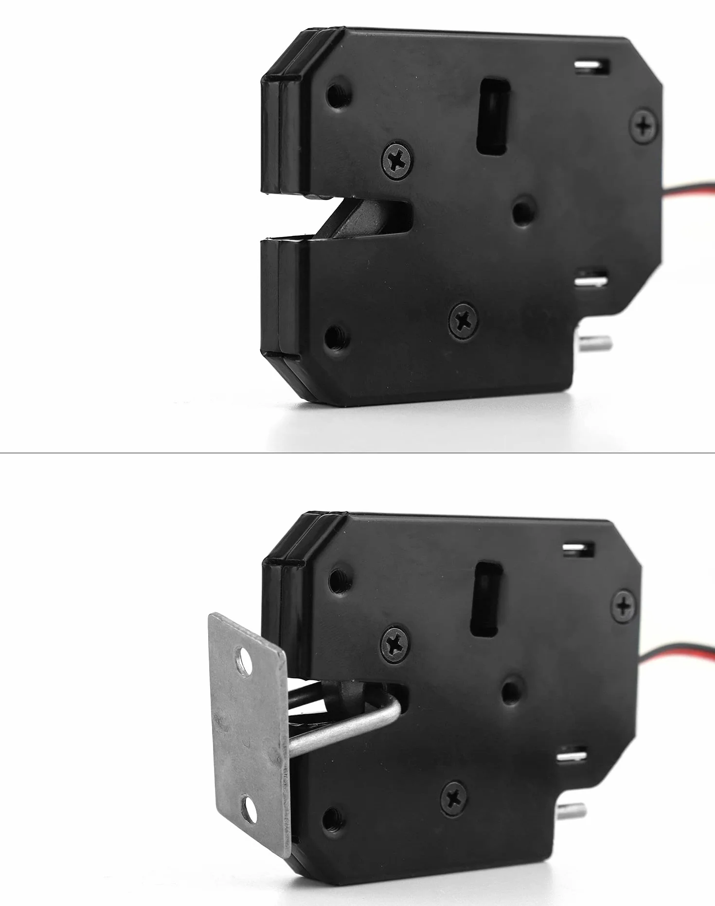 QWORK® DC 12V zamek elektryczny elektroniczny zamek szafki do systemu kontroli dostępu do drzwi szuflady szafy (bez przełącznika wykrywania)