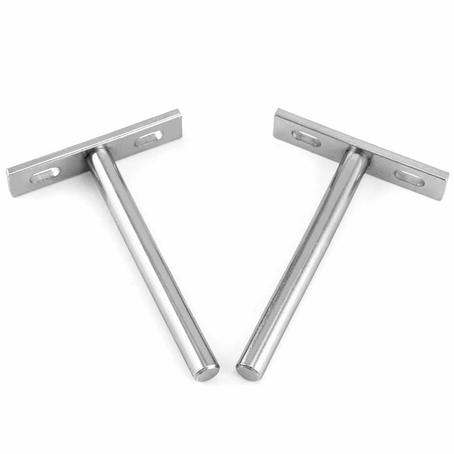 QWORK® 4 szt. Niewidoczne wsporniki półki 100mm Pływające wsporniki półki ze śrubami i kotwami do montażu ściennego Meble gabinetowe