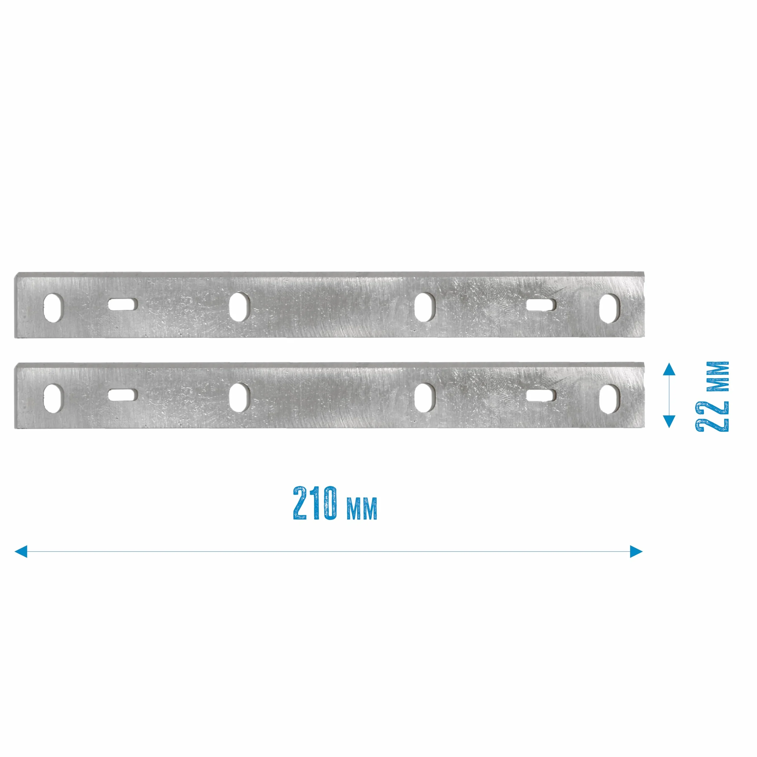 Güde 55138 nóż do strugania pary do GADH 200 (VE 2 sztuki, nóż do strugania ze stali High Speed Steel), srebrny