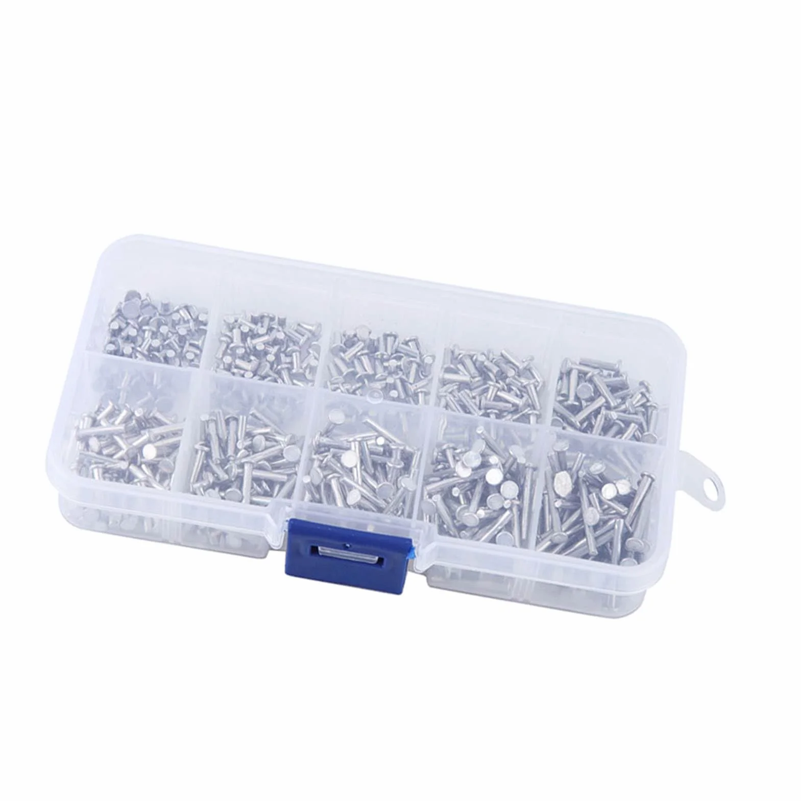 Płaskie Nity Aluminiowe z łbem Stożkowym Płaskim 500 Szt. Zestaw M2 Aluminium 3-18mm