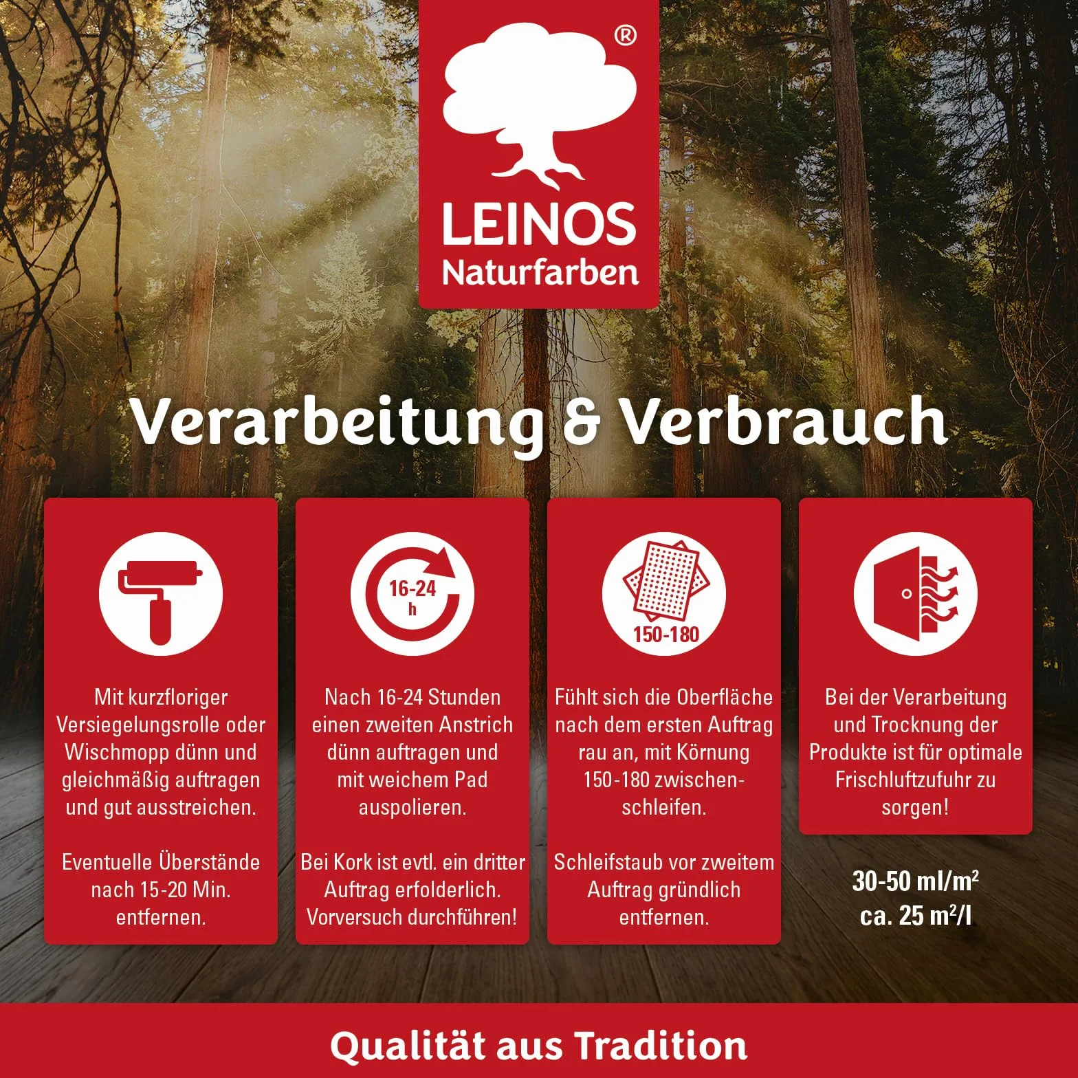 LEINOS 290 olej z twardego wosku, 0,25 l, heban, bardzo wytrzymała, jedwabiście matowa powłoka olejowo-woskowa z żywicy, idealny do mocno obciążonych podłóg drewnianych i schodów