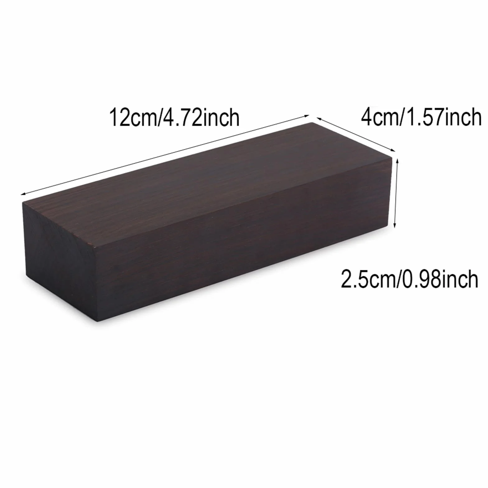 Klocki z Litego Drewna Hebanowego Premium 12x4x2,5cm do Wyrobu Instrumentów i Narzędzi dla Majsterkowiczów