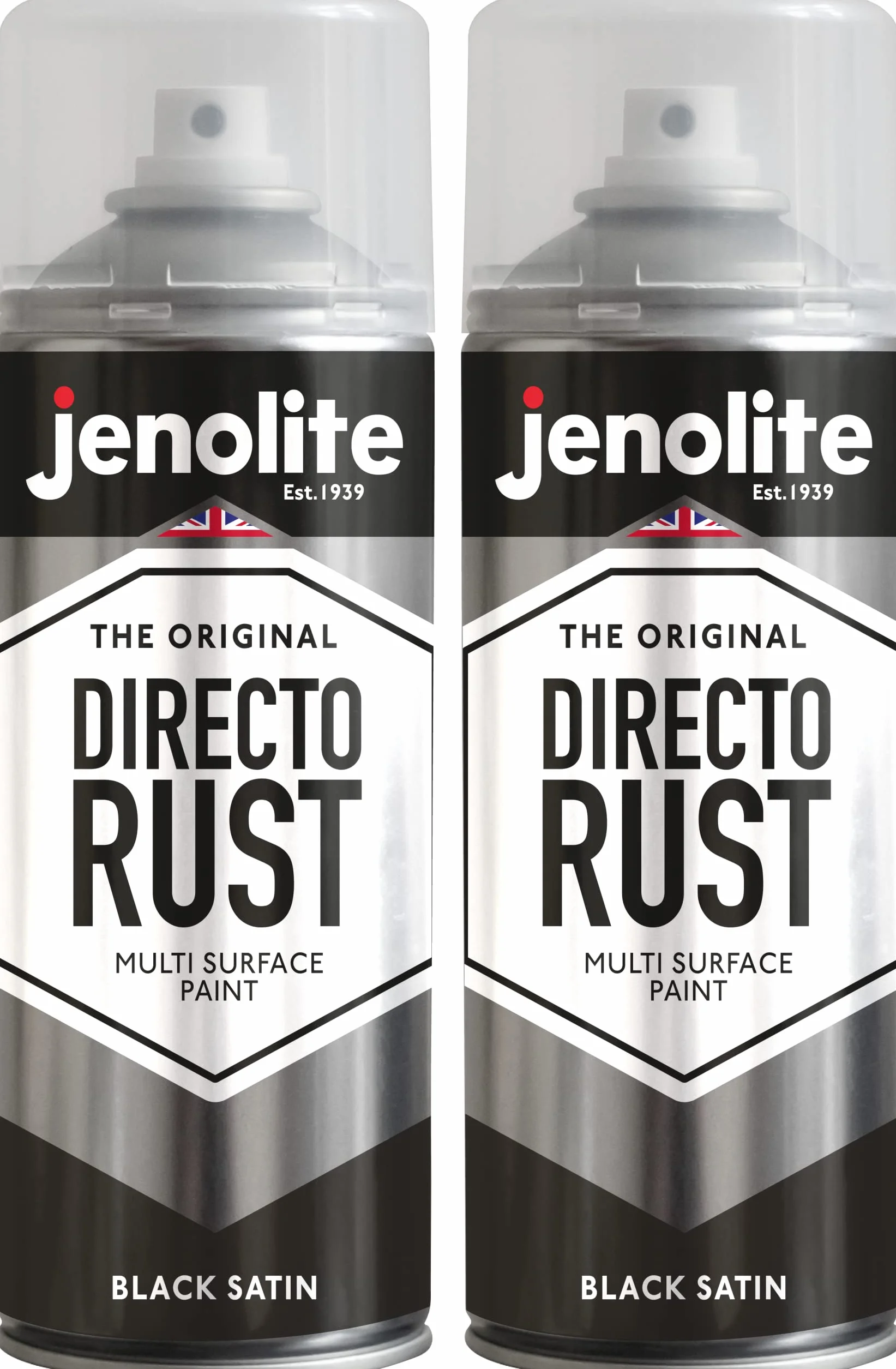 JENOLITE Directorust farba w sprayu satynowa czarna 2x400 ml RAL9005
