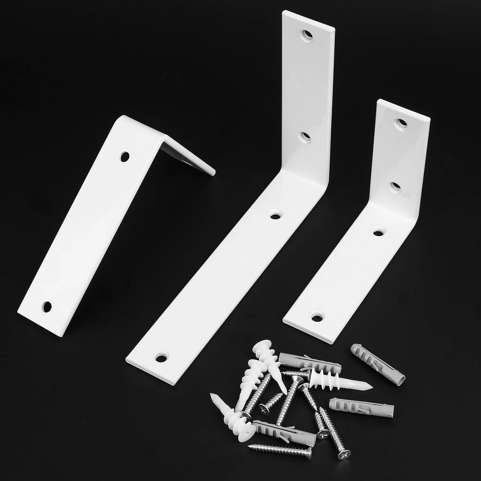 Wspornik regałowy metalowy 90 stopni 125x100x38 biały do dużych obciążeń