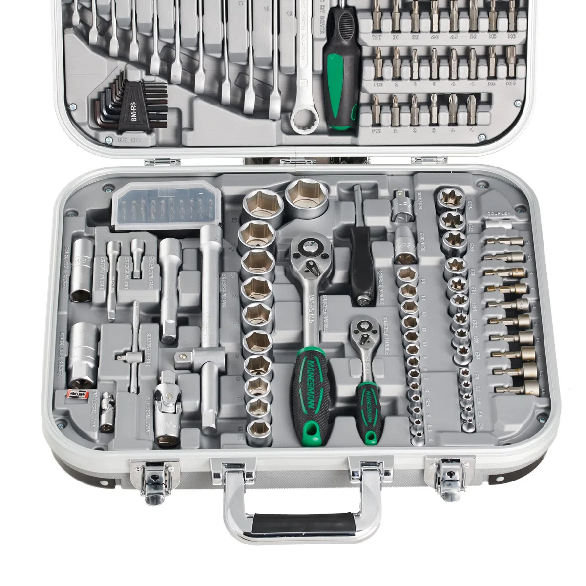 Mannesmann 232-częściowy zestaw kluczy nasadowych 1/4" + 1/2", M98450