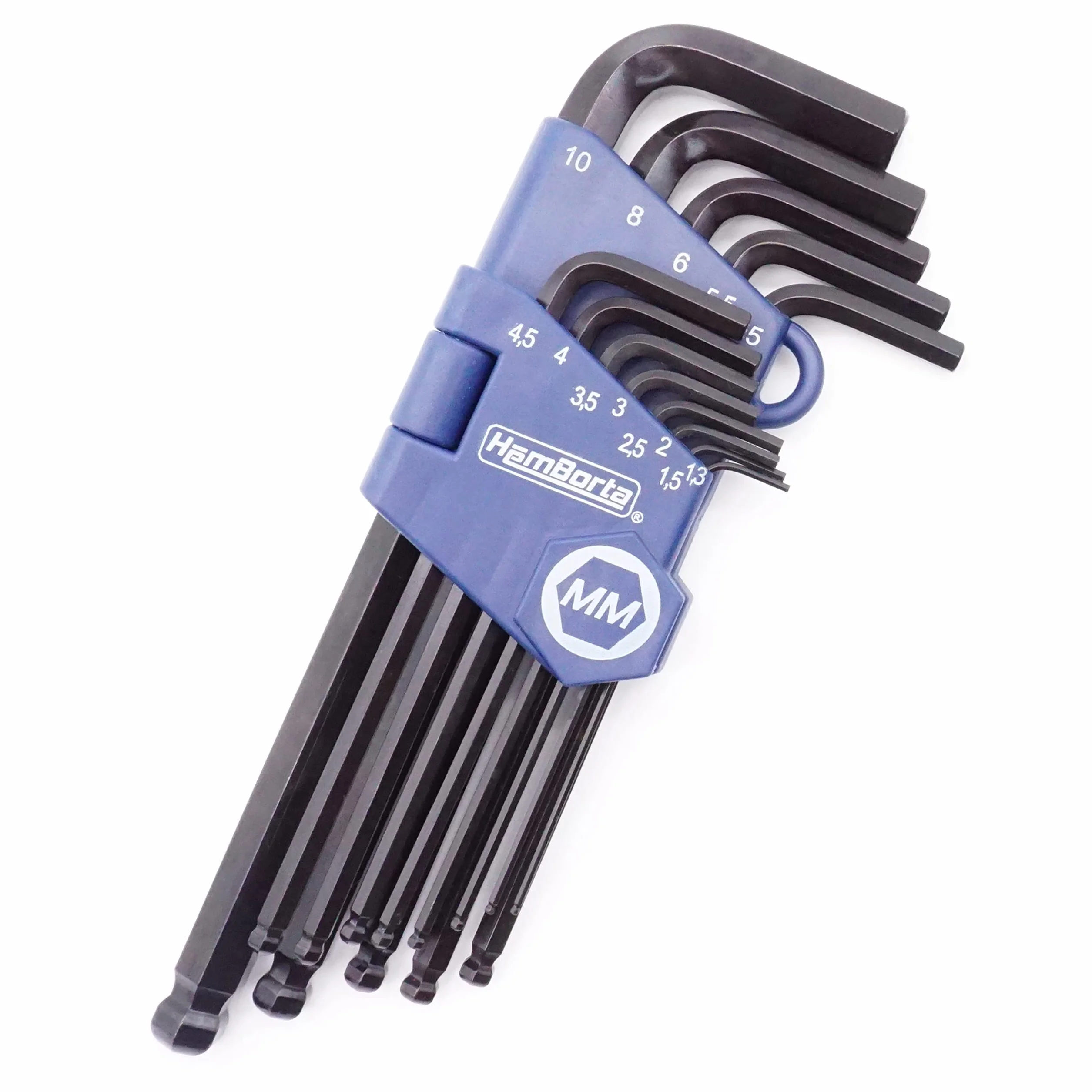 Zestaw Kluczy Imbusowych 13 szt, 1,27-10 mm, Stal Chromowo-Wanadowa