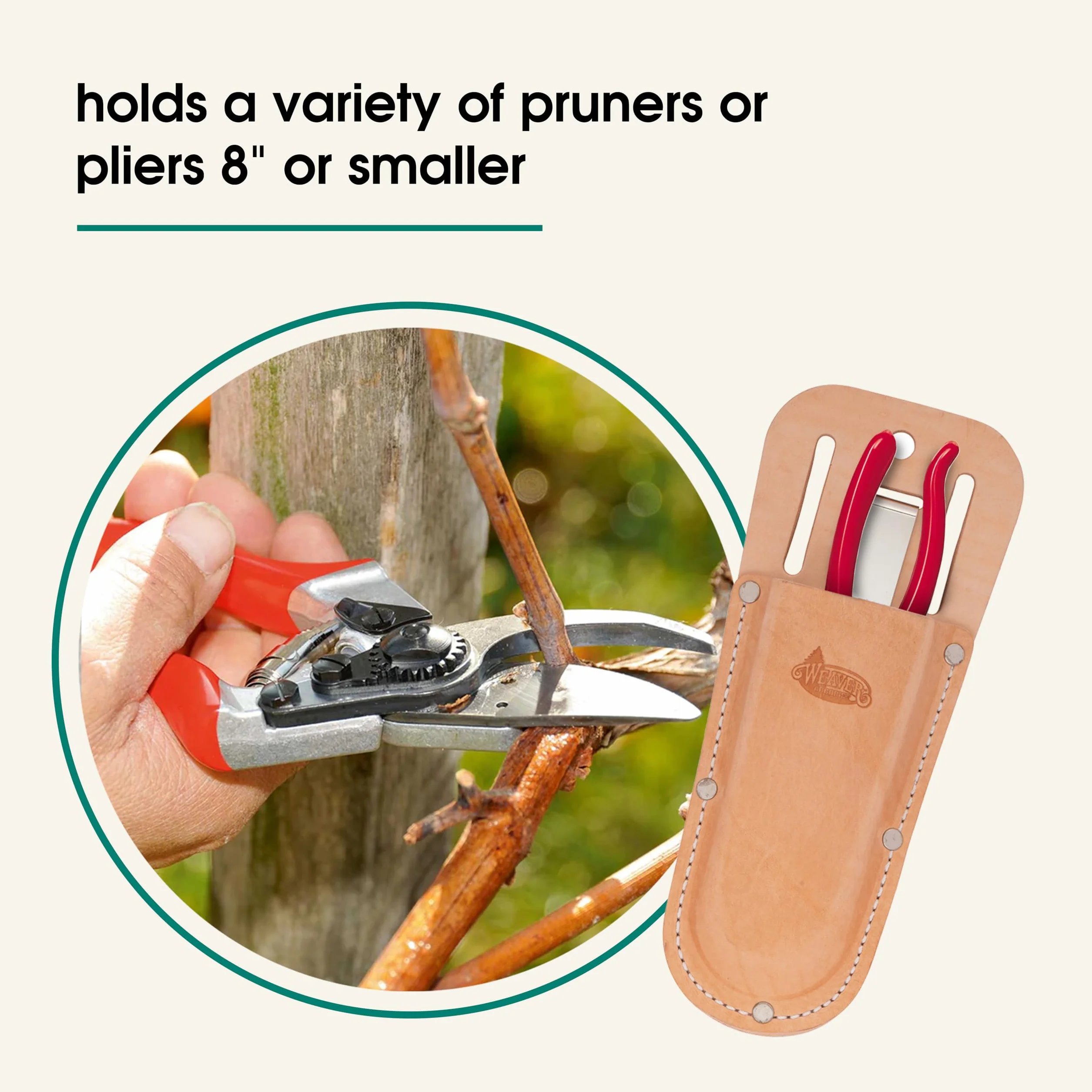 Weaver Leather Torba na sekator w kształcie arboristy, jasnobrązowa