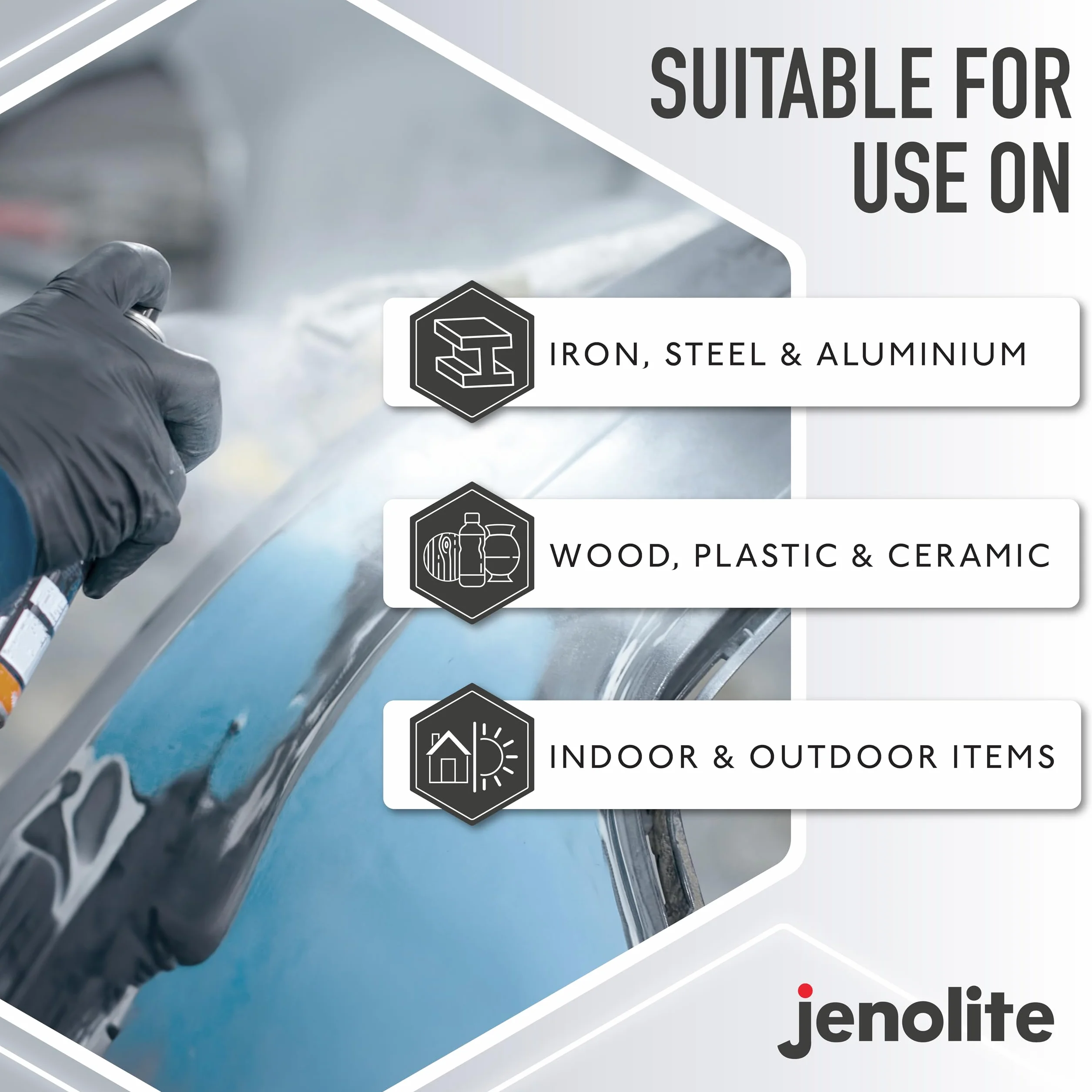 JENOLITE Directorust farba w sprayu satynowa czarna 2x400 ml RAL9005