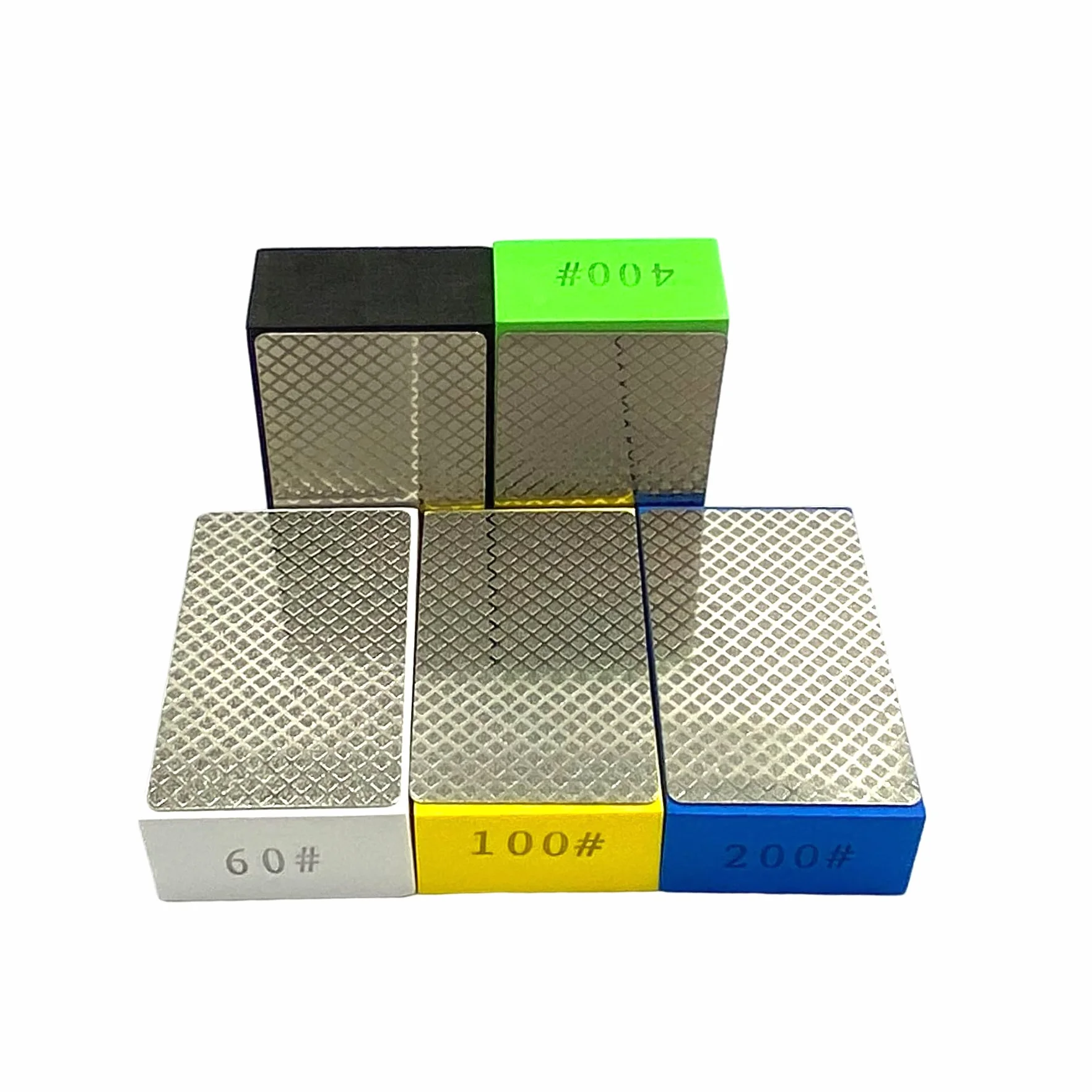 5 szt. diamentowych bloków szlifierskich, 60#/100#/200#/400#/600# Grit diamentowe podkładki polerskie do szlifowania płytek marmurowych, kamienia, ceramicznego, szkła