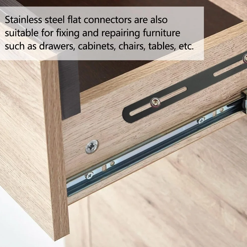 Łącznik płaski ze stali nierdzewnej 220 x 24 mm do mocowania skrzynki na listy