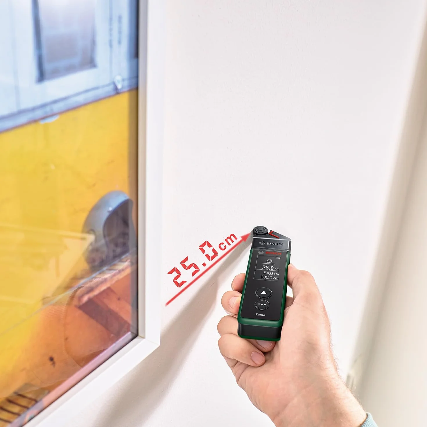Bosch Adapter koło pomiarowe do dalmierza laserowego Zamo (osprzęt do modelu Zamo 4. generacji, umożliwia szybki i łatwy pomiar powierzchni wklęsłych i wypukłych oraz odległości, opakowanie kartonowe)