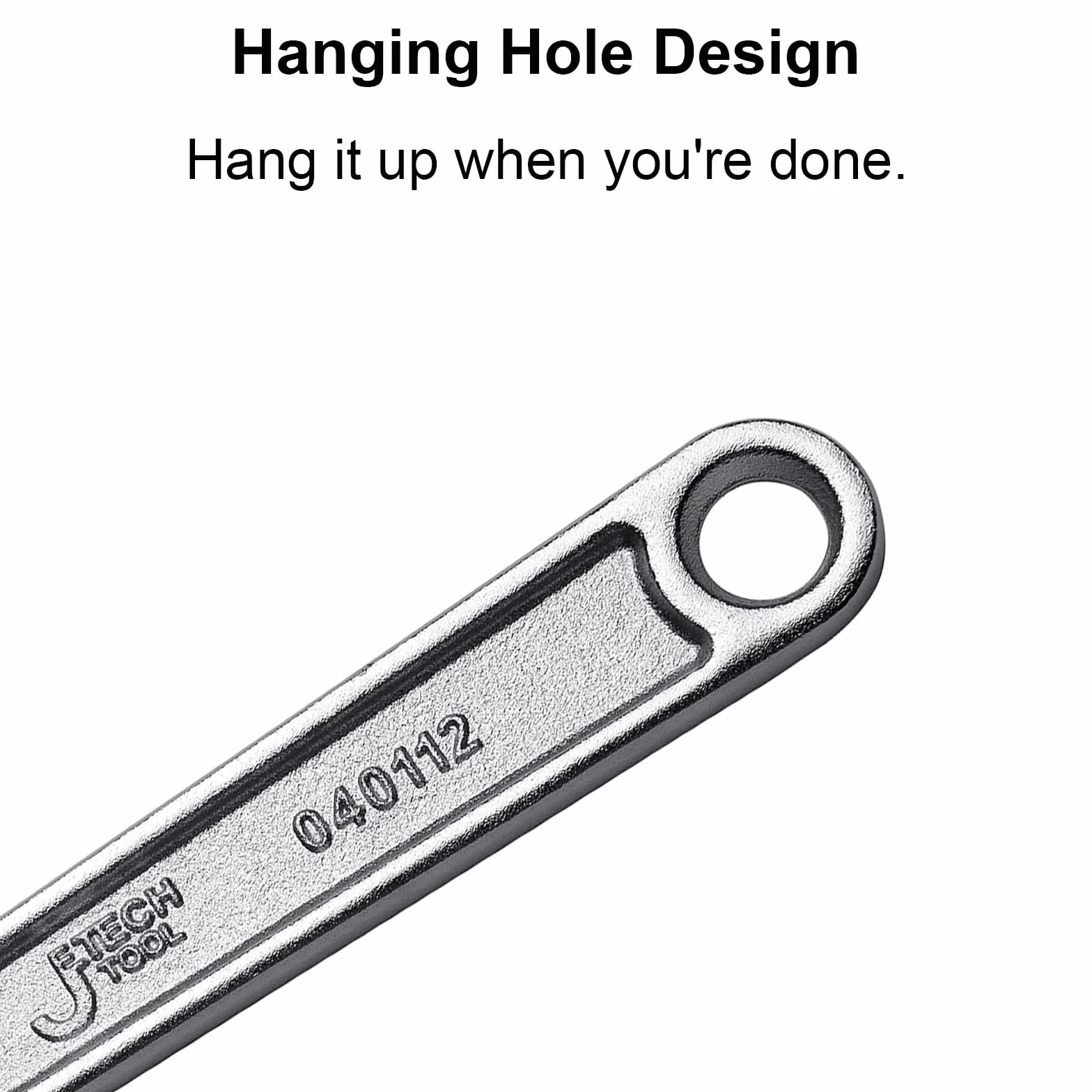 Jetech 12-Inch Adjustable Wrench - Professional Heavy Duty Chrome Vanadium Steel Shifter Spanner with Inch/Metric Scale Wide Caliber Opening