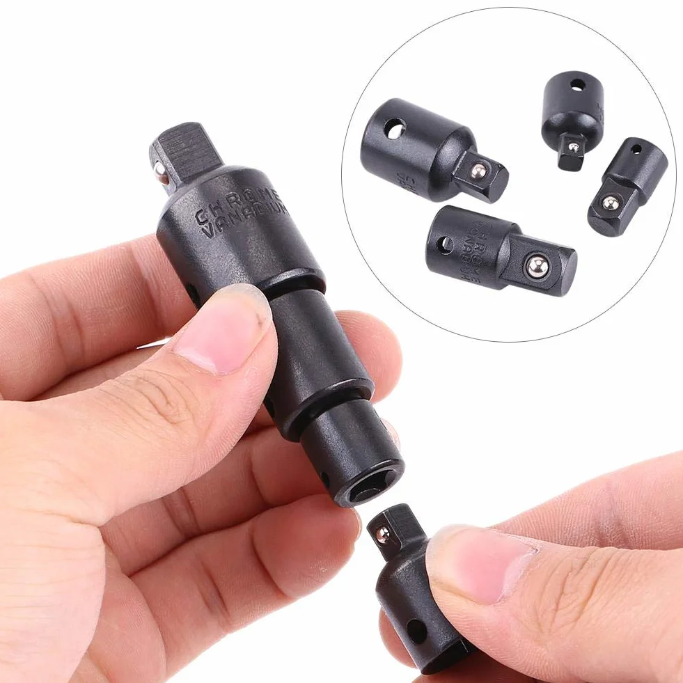 Steckdosen Reduzierer Set, 4-teilige Steckdosen Schraubendreher Konverter Set 1/2 ", 3/8", 1/4 "Steckschlüsseladapter Stecker auf Buchse 1/2" (M) - 3/8 "(F), 3/8" (M) - 1/4 "(F)