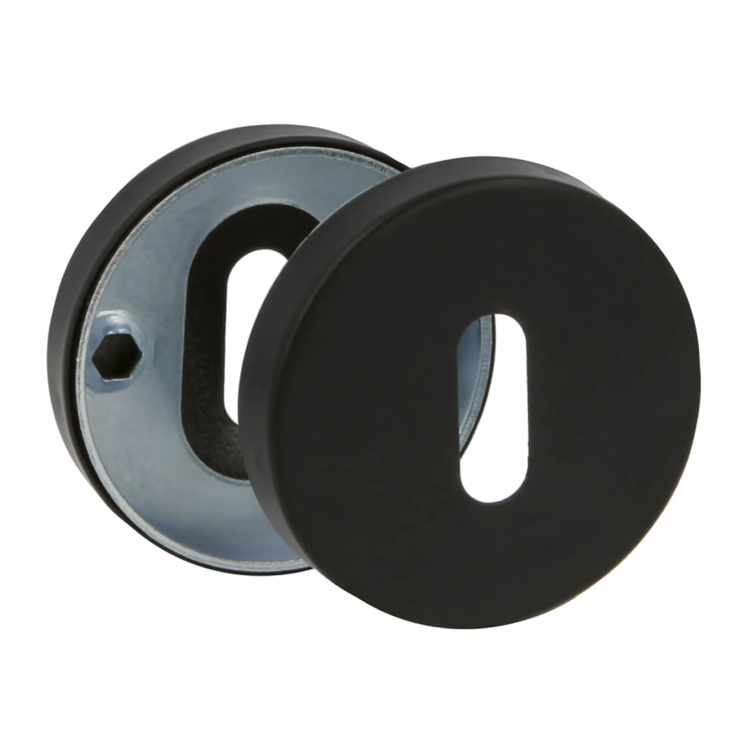 Amig Dysza do okrągłej gałki rozety Mod. 4RX Ø53 mm Czarna stal nierdzewna