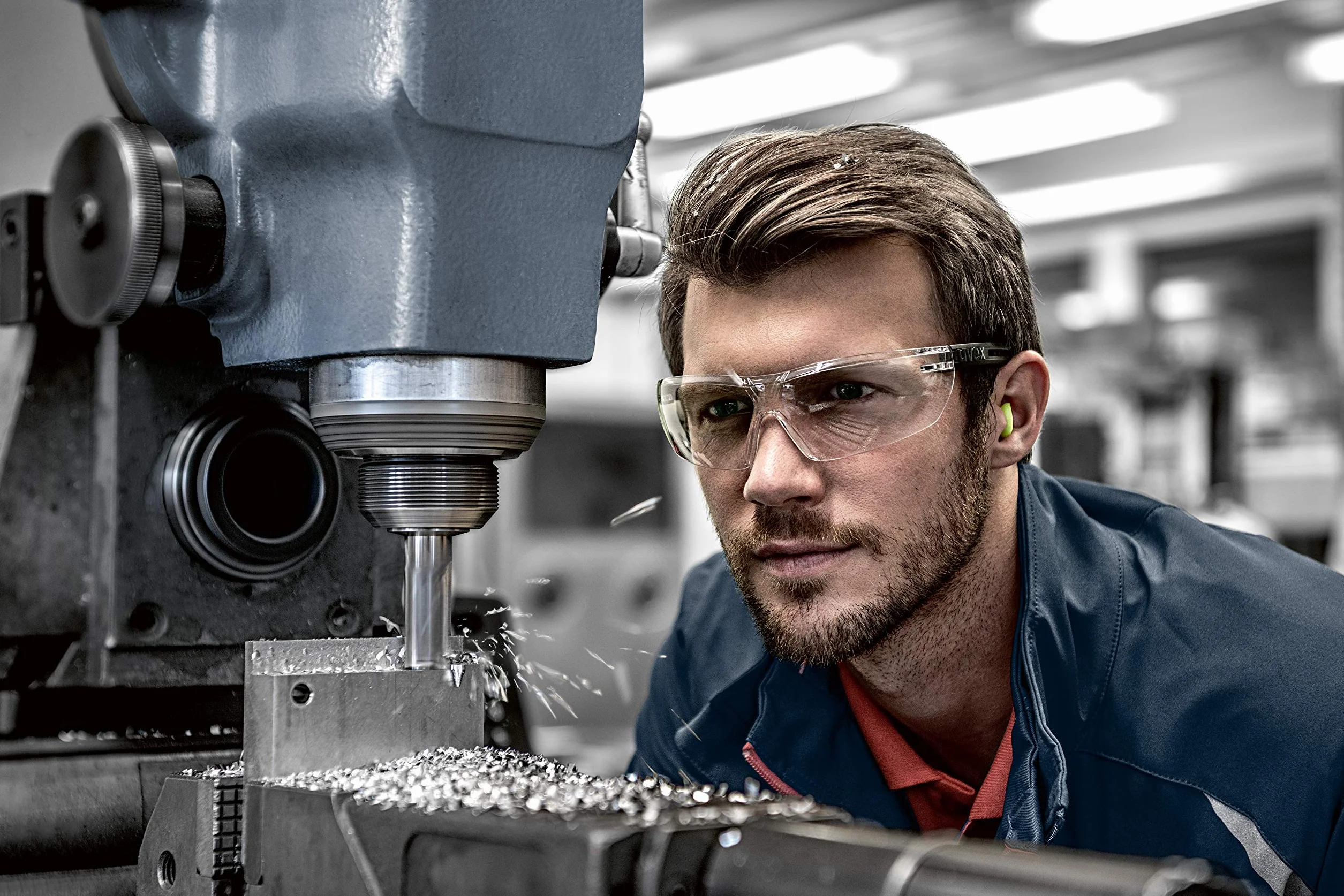 Uvex x-fit 9199 okulary ochronne – odporne na zarysowania i zaparowanie, 100% ochrony przed promieniowaniem UV 400 – okulary ochronne z powlekaną szybą – odporne na chemikalia okulary robocze do