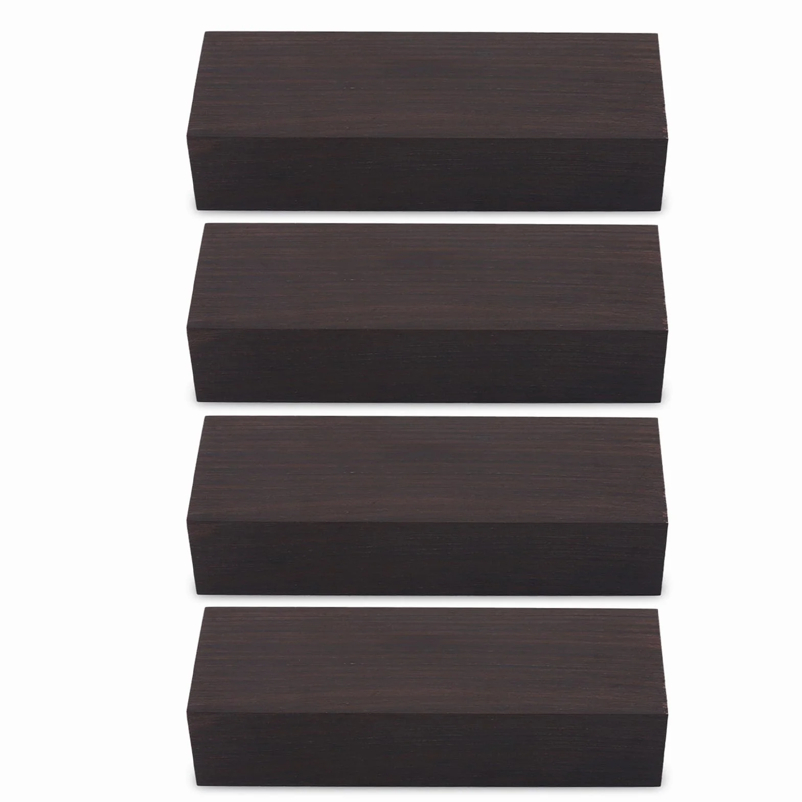 Klocki z Litego Drewna Hebanowego Premium 12x4x2,5cm do Wyrobu Instrumentów i Narzędzi dla Majsterkowiczów
