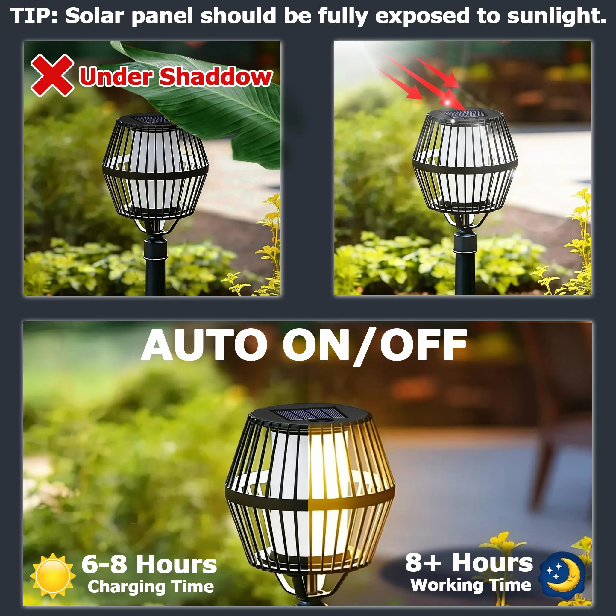 Wymienna górna część lampy solarnej 7 cm do lampionów zewnętrznych, mały rozmiar, 1,2 V 600 mAh, wodoszczelne ciepłe światło IP44, 7 cm LED wymienna górna jednostka do zewnętrznej lampy ogrodowej, 2