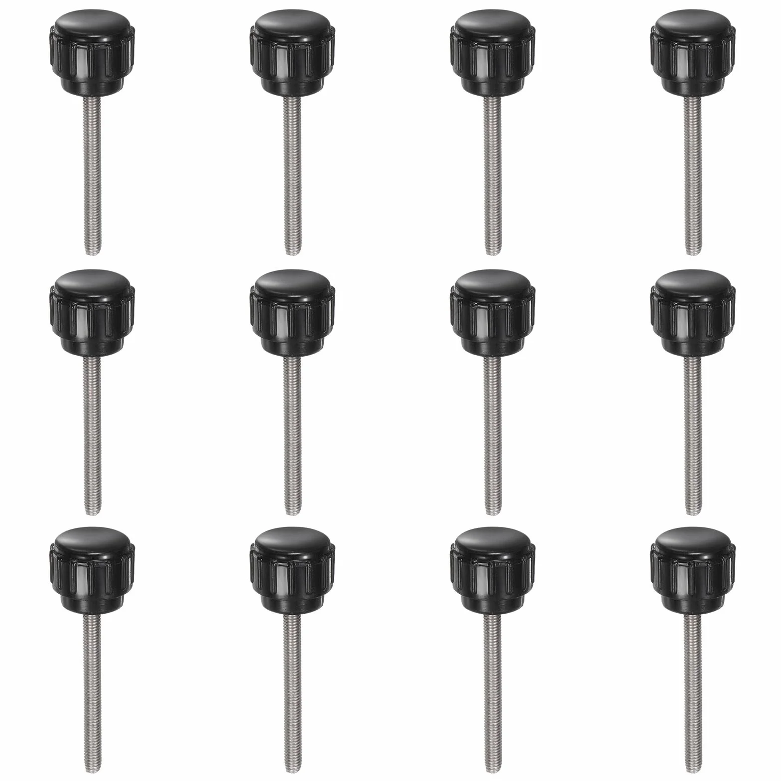 Śruby radełkowane M3 x 30 mm ze stali nierdzewnej 304, 12 sztuk