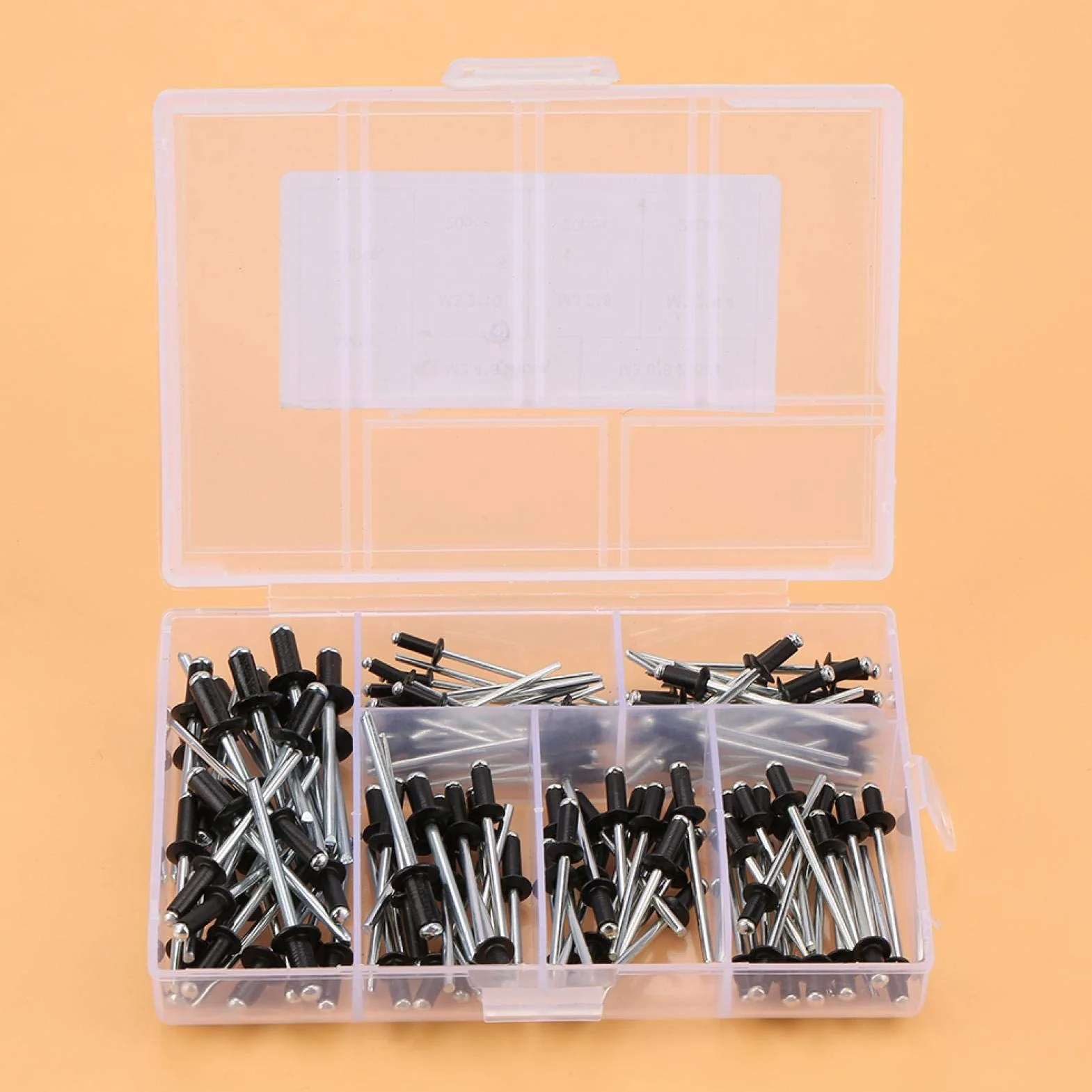 Nity POP aluminium M2.4 M3 M3.2 M4 czarne 120 sztuk