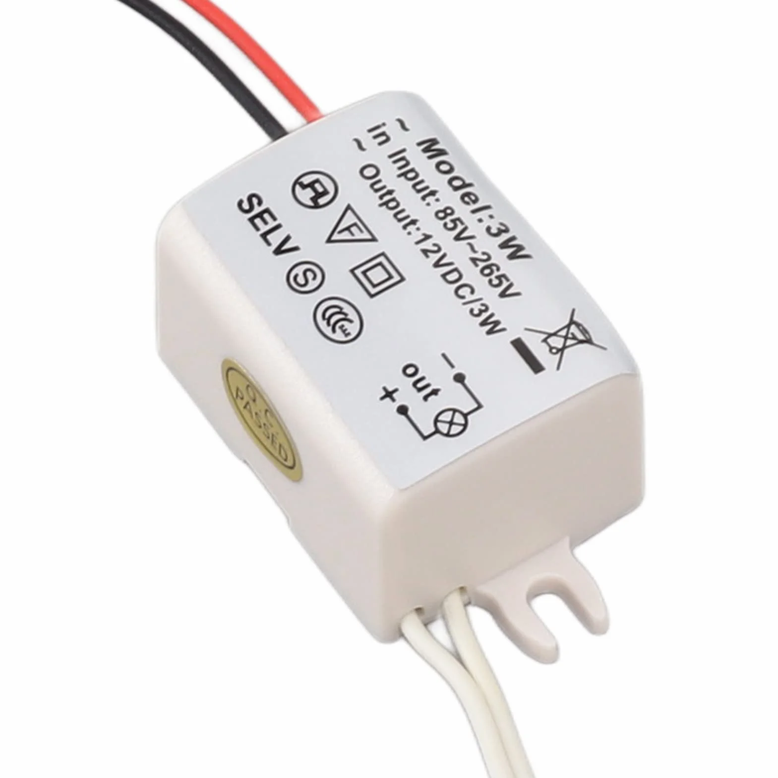 Fdit Led Drive Power Adapter lampy 12 V zasilacz Power Driver światła DC 12 V napięcie stałe adapter 3 W kompaktowy z merchandiserami