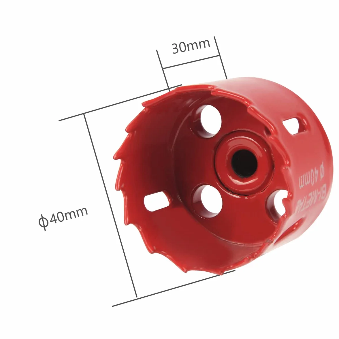 flintronic Hole saw, zestaw otwornic, 40 mm, otwornica do bimetalu, 1 wiertło, 1 sprężyna mechaniczna, 1 klucz sześciokątny, otwornica do aluminium, drewna, płyty PCW i płyty z tworzywa sztucznego,