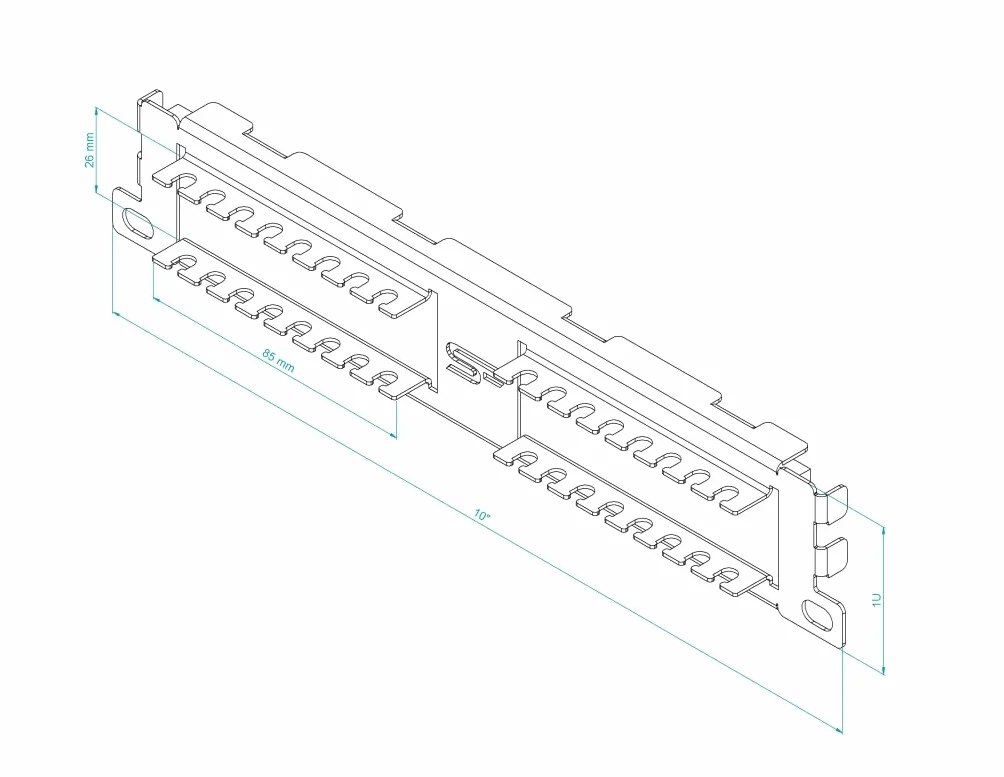 Przepust Szczotkowy Professional Rack 10 cali 1U, Metal, Czarny | Listwa do Prowadzenia Kabli z Organizerem Kabli Panel Szczotkowy Serwery Rack 10 cali