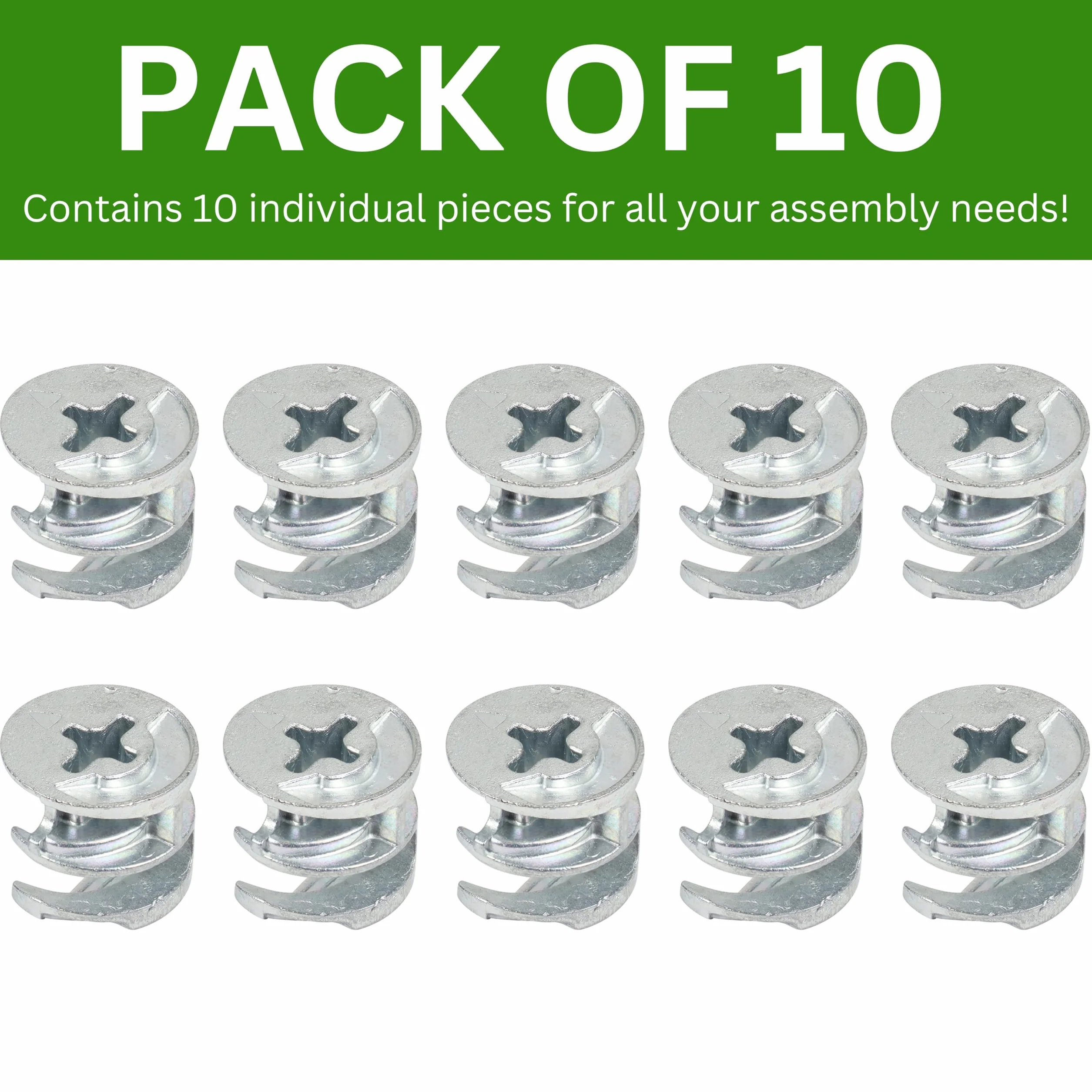 Spare Hardware Parts Nakrętka krzywkowa 18 mm | zamiennik do części IKEA # 113434 | opakowanie 10 sztuk