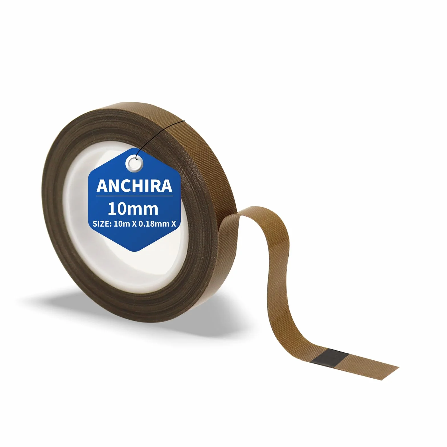 Taśma teflonowa samoprzylepna 10 mm x 10 m, teflonowa taśma klejąca do zgrzewarki próżniowej, taśma teflonowa, odporna na wysoką temperaturę do 300°C, taśma PTFE do ręcznego uszczelniania