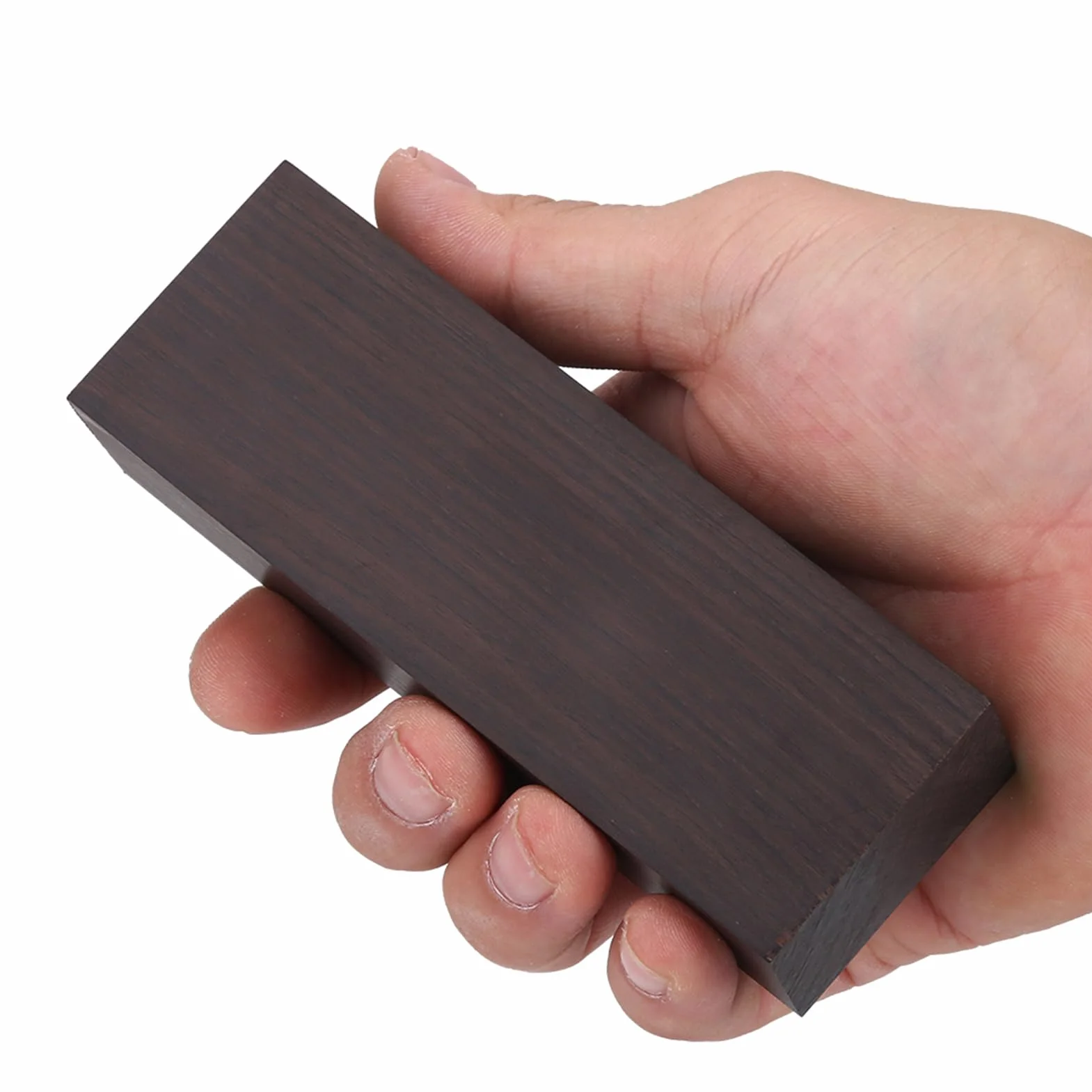 Klocki z Litego Drewna Hebanowego Premium 12x4x2,5cm do Wyrobu Instrumentów i Narzędzi dla Majsterkowiczów