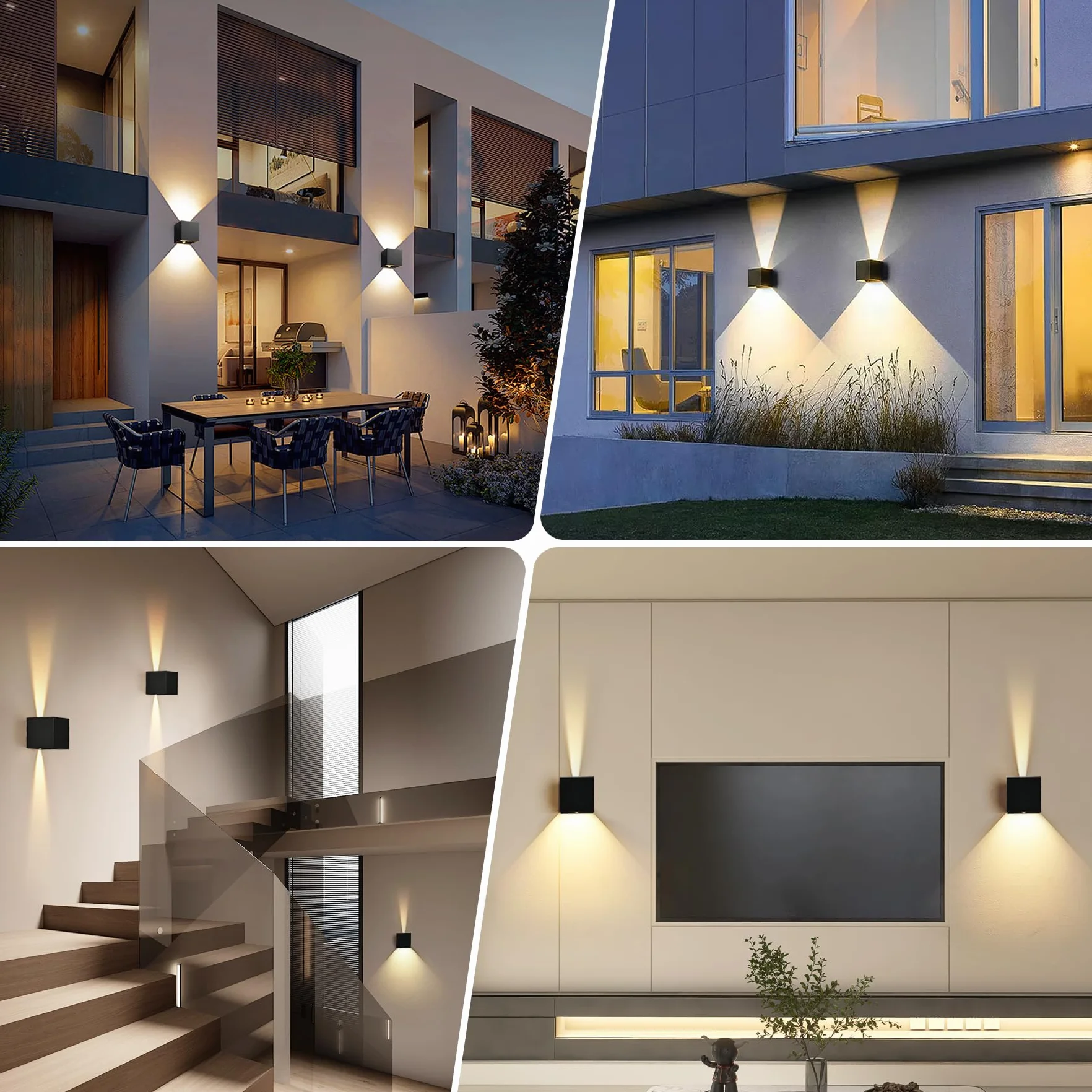KYOTECH lampa ścienna z czujnikiem ruchu 12W IP65 1320lm czarna regulowany kąt wiązki