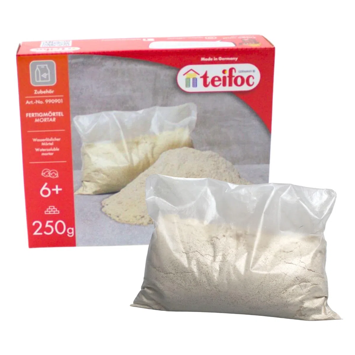 Teifoc TEI 990901 gotowa zaprawa DIY, 250 g worek z dodatkowym cementem