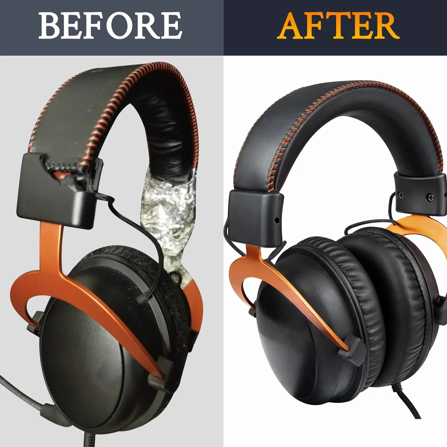 SOULWIT Ulepszone suwaki bocznej osłony pałąka do HyperX Cloud 1/2/Pro/Core/2 Core/Alpha/Alpha S/Alpha Pro/CloudX zestawów słuchawkowych, prostokątne zaślepki, zestaw naprawczy akcesoria