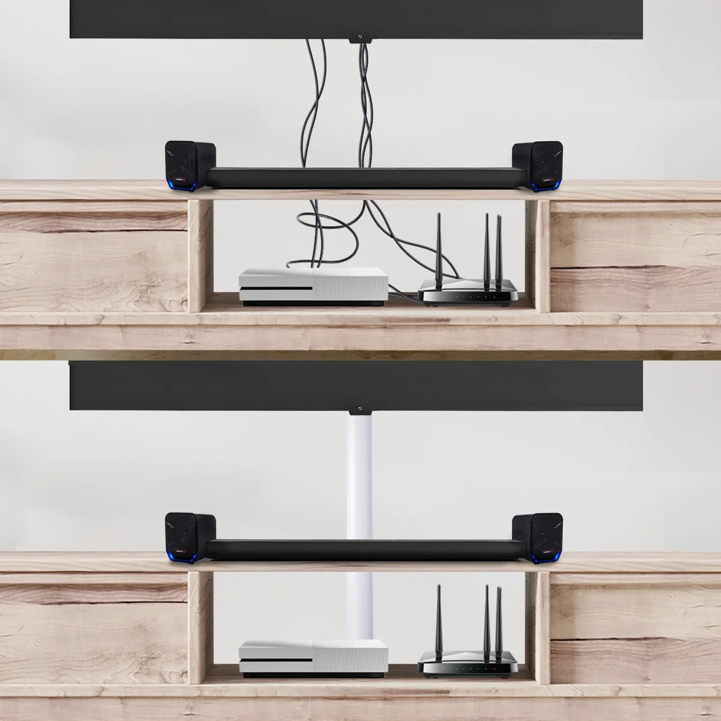 Kanał kablowy aluminiowy Maclean 750x62x20mm | Profil półkolisty do HDMI audio LAN | Zawiera akcesoria montażowe | Do montażu na ścianie i podłodze | System dwuczęściowy (Biały)