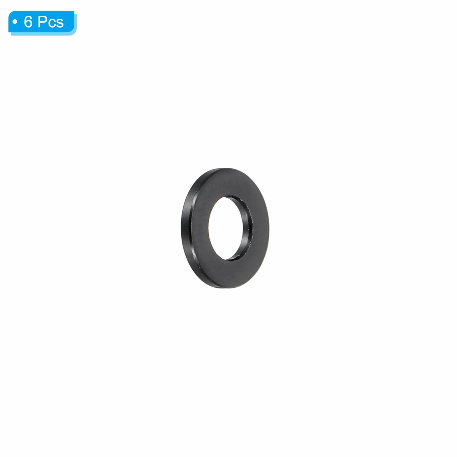 PATIKIL Aluminiowe podkładki dystansowe M6, 6 szt. metalowych przekładek aluminiowych, średnica 6,2 mm x 12 mm średnica zewnętrzna x 1,5 mm dł. aluminiowa śruba dystansowa okrągła do śrub 1/10.2 cm