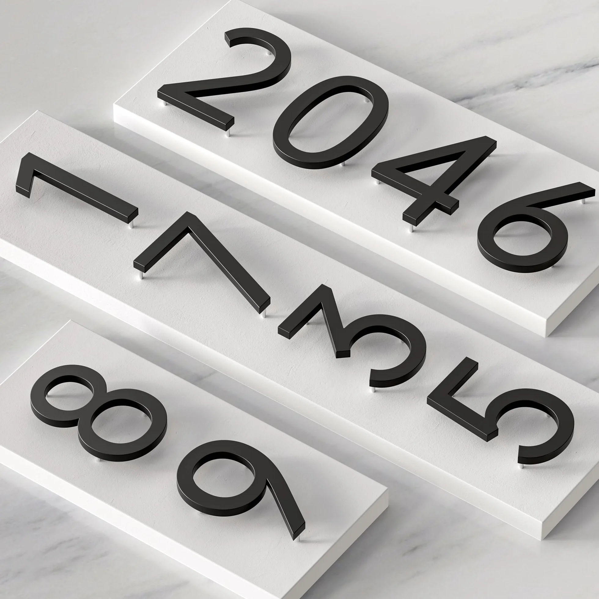 Numery domów duże numery drzwiowe czarne numery domowe 18 cm metalowe trójwymiarowe wiszące na zewnątrz nowoczesne - numery adresowe do drzwi przednich domu numer 1