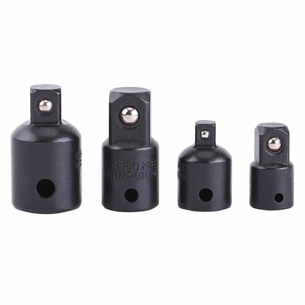 Steckdosen Reduzierer Set, 4-teilige Steckdosen Schraubendreher Konverter Set 1/2 ", 3/8", 1/4 "Steckschlüsseladapter Stecker auf Buchse 1/2" (M) - 3/8 "(F), 3/8" (M) - 1/4 "(F)