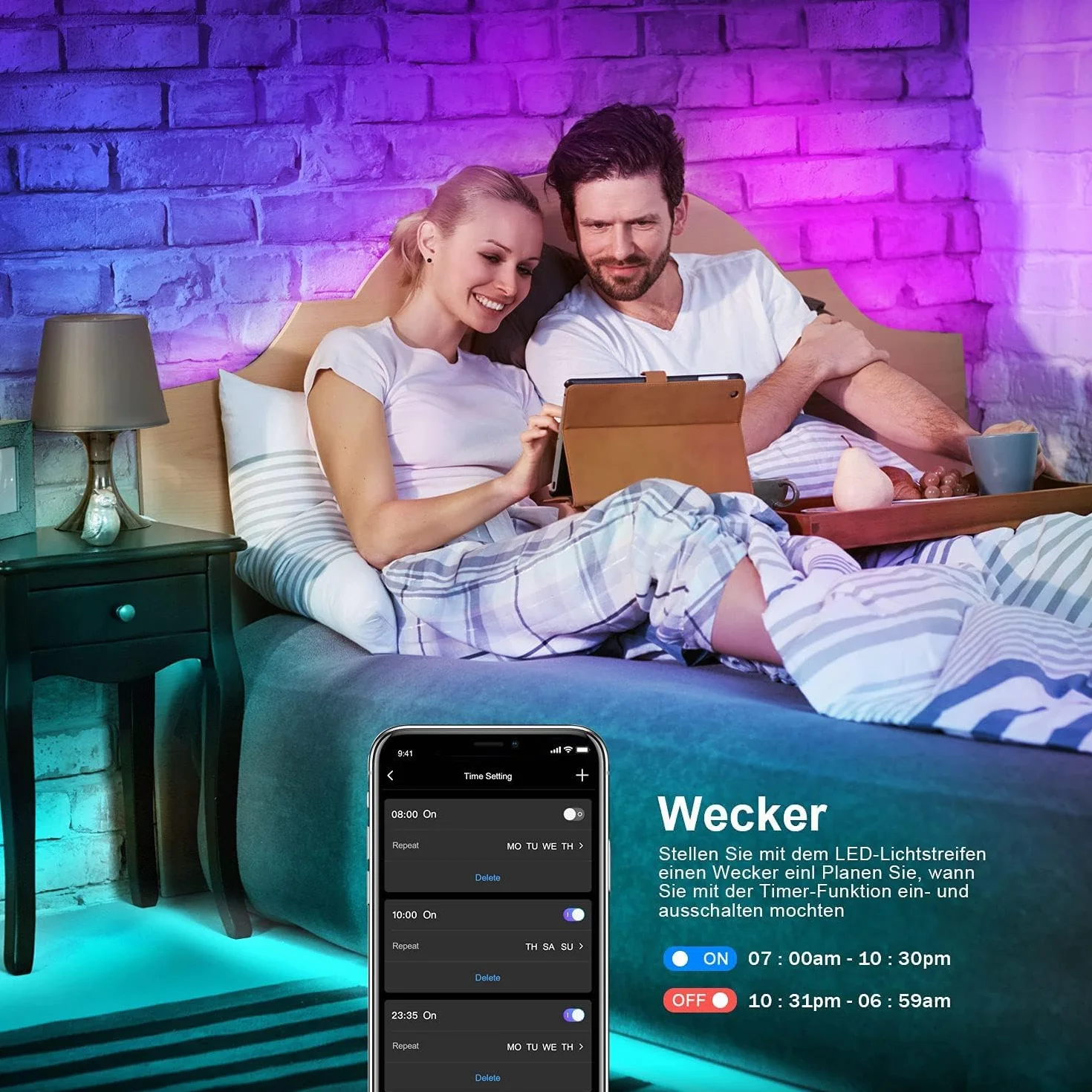 Taśma LED, 15 m, Bluetooth RGB LED, zmiana kolorów, łańcuch świetlny LED z pilotem na podczerwień i aplikacją, 16 mln kolorów, synchronizacja z muzyką, taśmy LED 5050 RGB do sypialni (1 rolka)