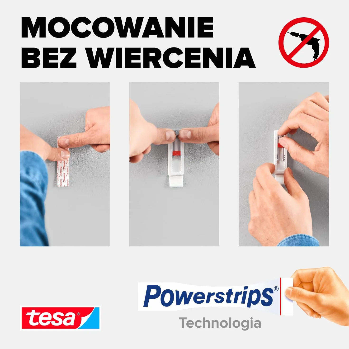 tesa Gwoździe samoprzylepne 0,5 kg/gwóźdź do tapet i tynku
