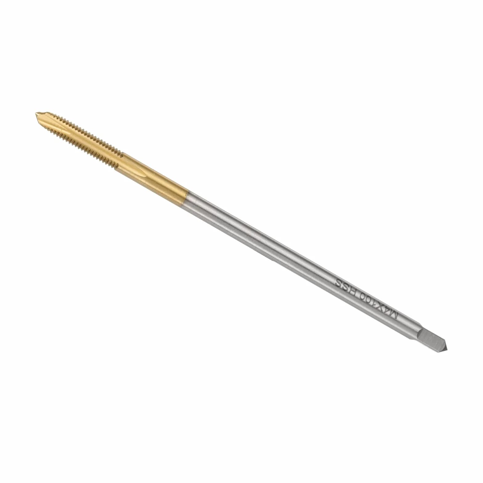 QUARKZMAN M4 x 0,7 H2 metryczny gwintownik spiralny punktowy, 100 mm (4"), bardzo długi gwintownik, powlekany tytanem 6542 gwintownik maszynowy