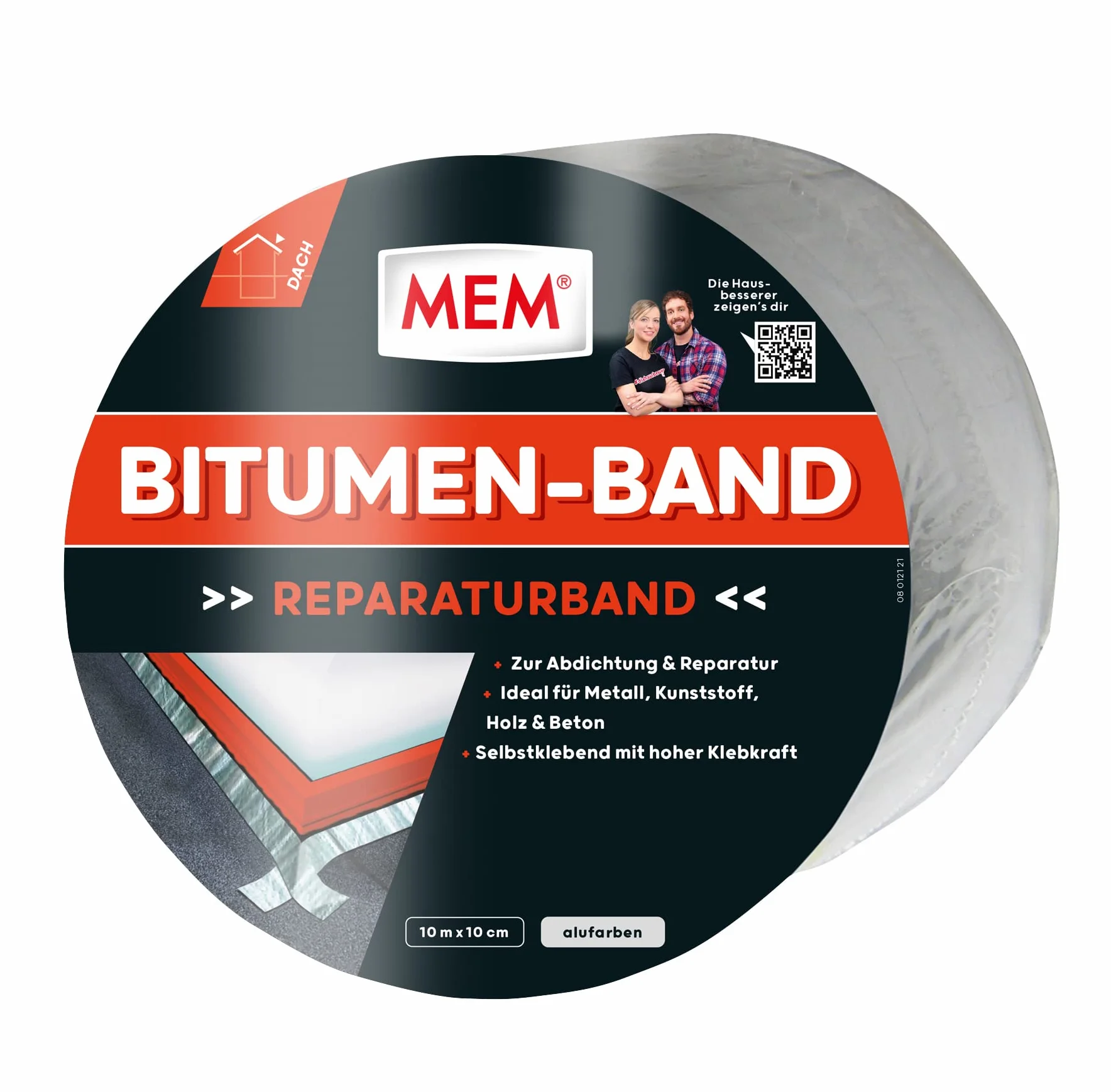 MEM Taśma bitumiczna, aluminiowa, 10 m x 100 mm
