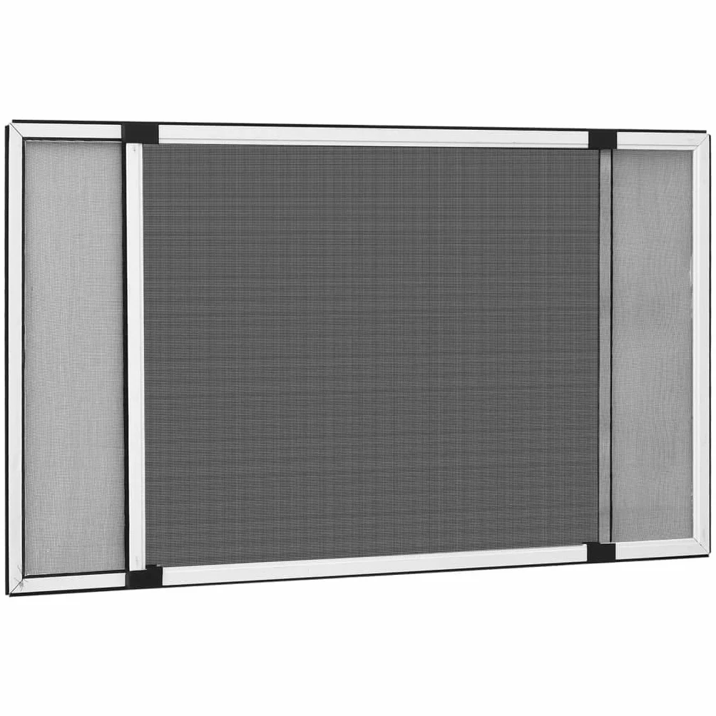 vidaXL Rozsuwana moskitiera okienna biała (75-143)x50 cm