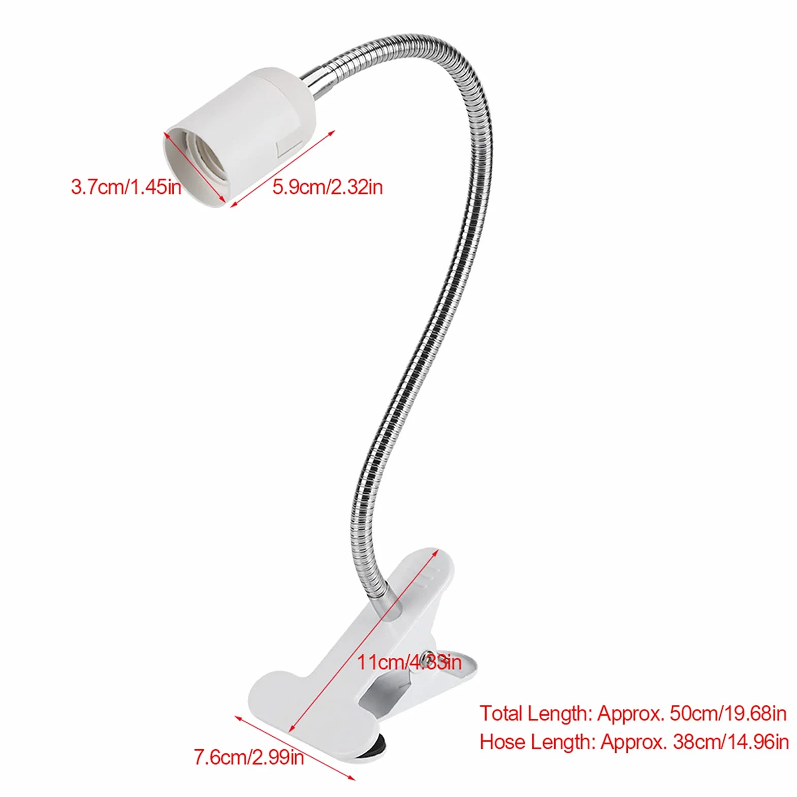 Lampa Zaciskowa, 2 Rodzaje Regulowanego Uchwytu LED E27 Klips do Tatuażu Swisted Lampa Stołowa o 360 Stopni Wtyczka Unijna 110-240V Lder z Zaciskami Biurka